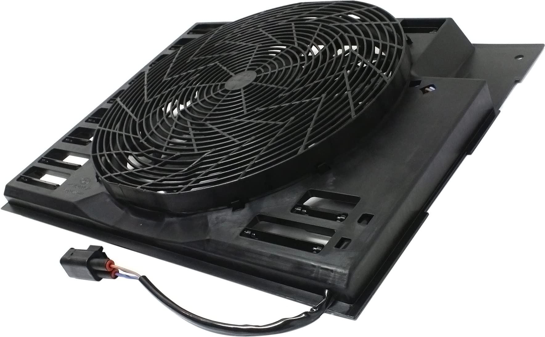 Go-Parts - A/C Condenser Fan Shroud Assembly with Control Module for BMW 7-Series 745i 745Li 750i 750Li 760i 760Li (2002-2008) - Perfect Cooling System Replacement for Hot Weather & Long Drives