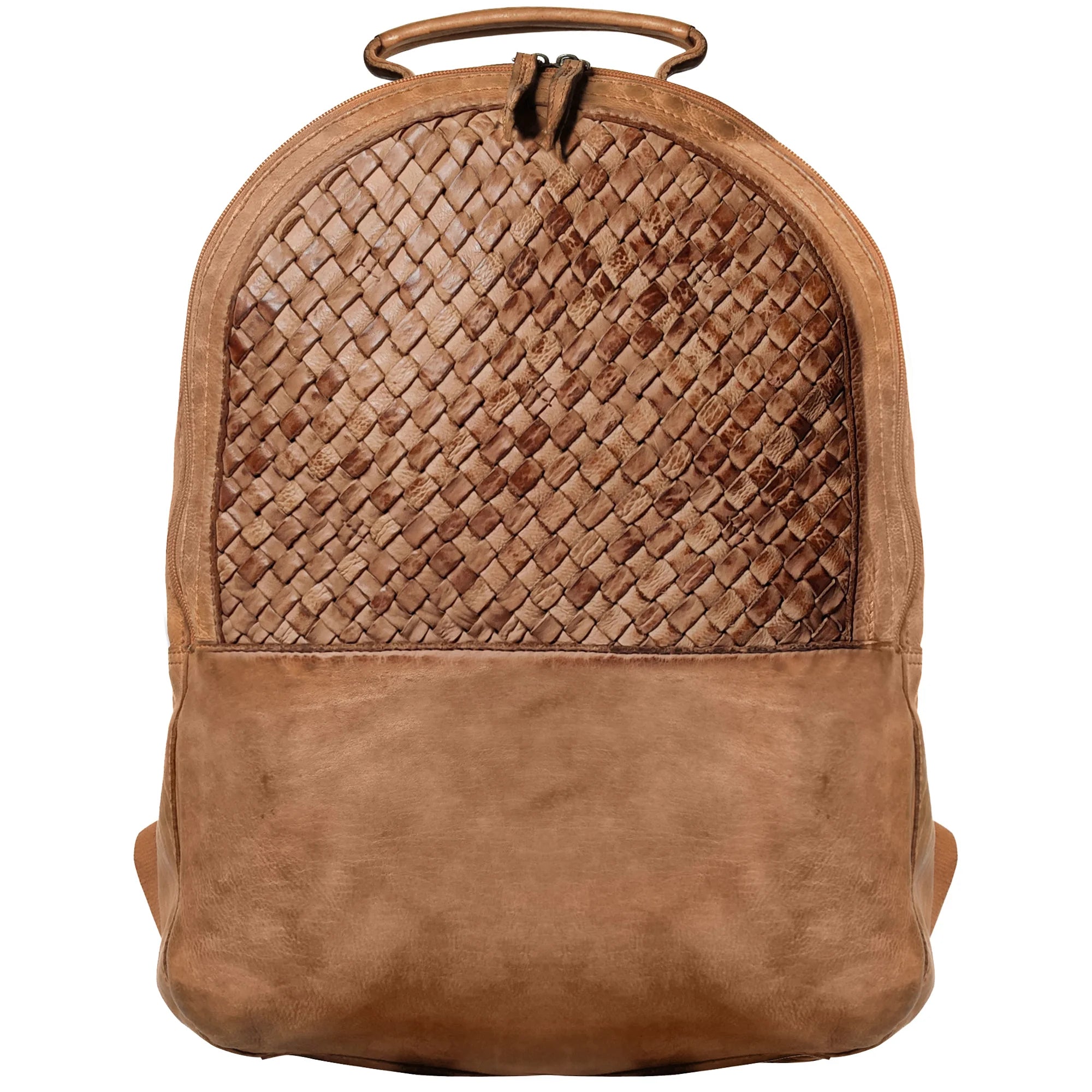 Premium Genuine Leather Laptop Backpack for Women - 15.6 Inch Business Travel Backpack - Stylish Cognac Brown Work Bag - Perfect for Office, Commuting & College