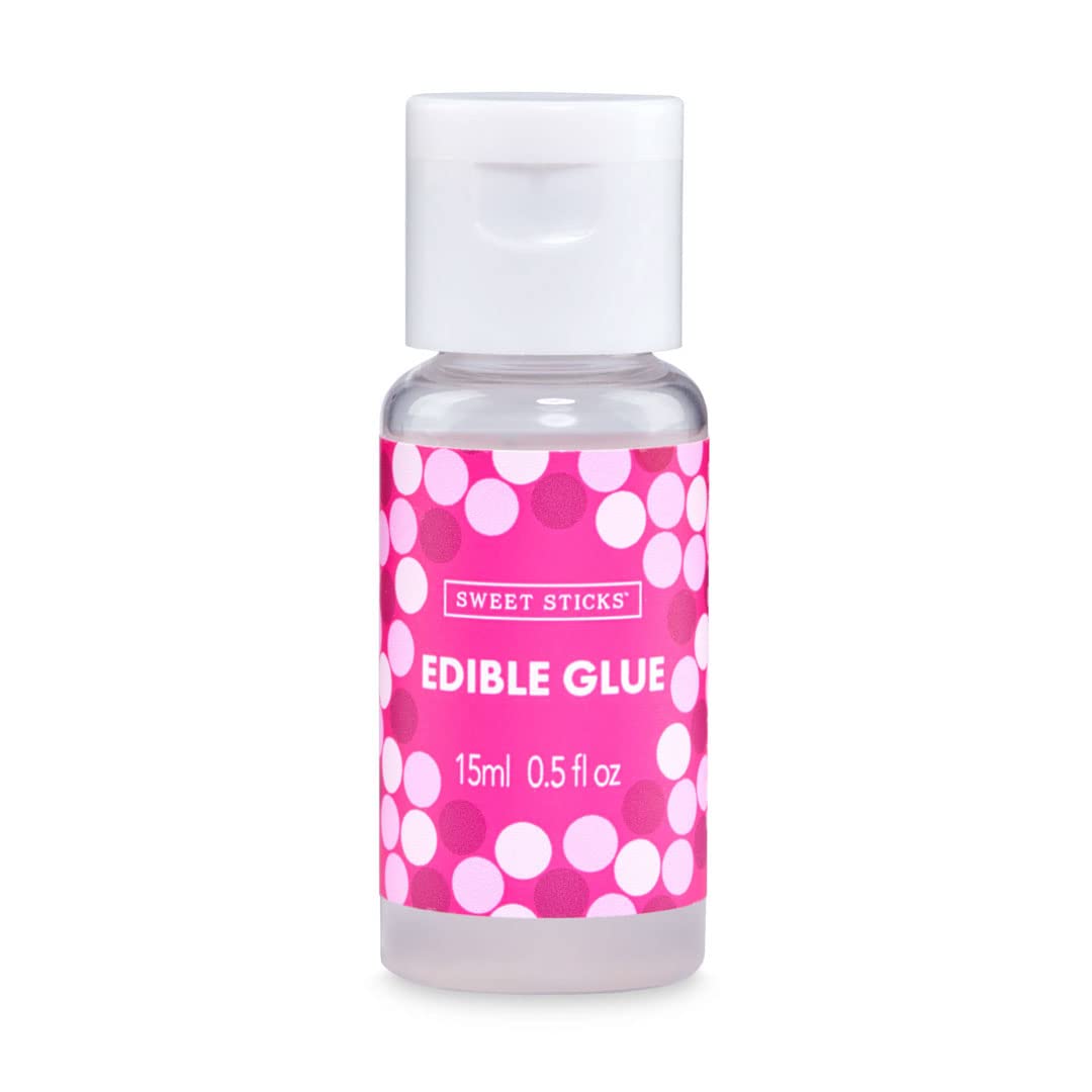Sweet Sticks Edible Food Glue for Cake Decorating - 15ml | Safe Adhesive for Attaching Fondant, Sprinkles & Candy | Perfect for Birthday Cakes, Wedding Cakes & DIY Desserts