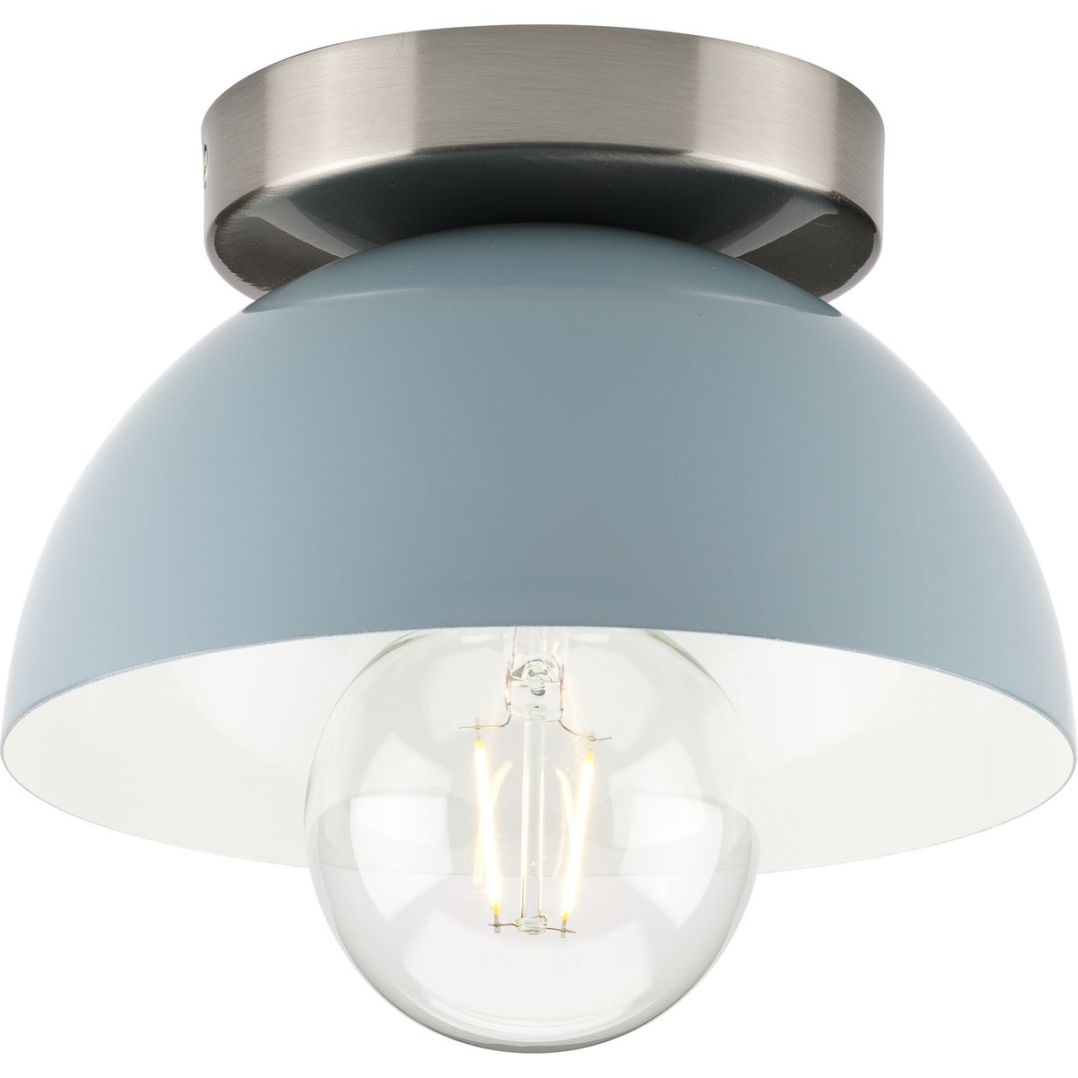 Eva Collection Modern One Light Flush Mount Ceiling Light - Sleek LED Fixture for Bedroom, Hallway, Kitchen & Bathroom Lighting