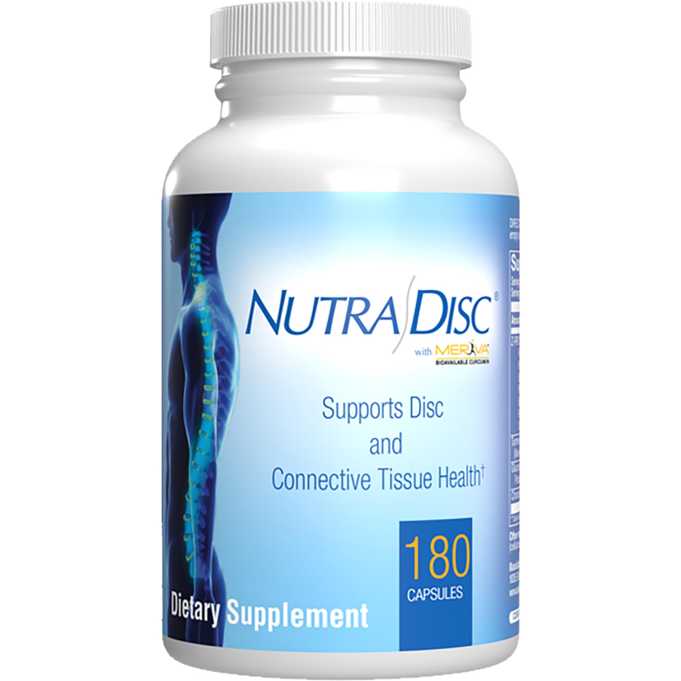 Nutra Disc & Joint Support Supplement for Adults - Clinically Formulated with Meriva Curcumin, Glucosamine, Chondroitin & Enzymes - Supports Cartilage, Ligament & Tendon Health - 180 Capsules - Ideal for Active Lifestyles, Sports Recovery & Joint Pain Relief