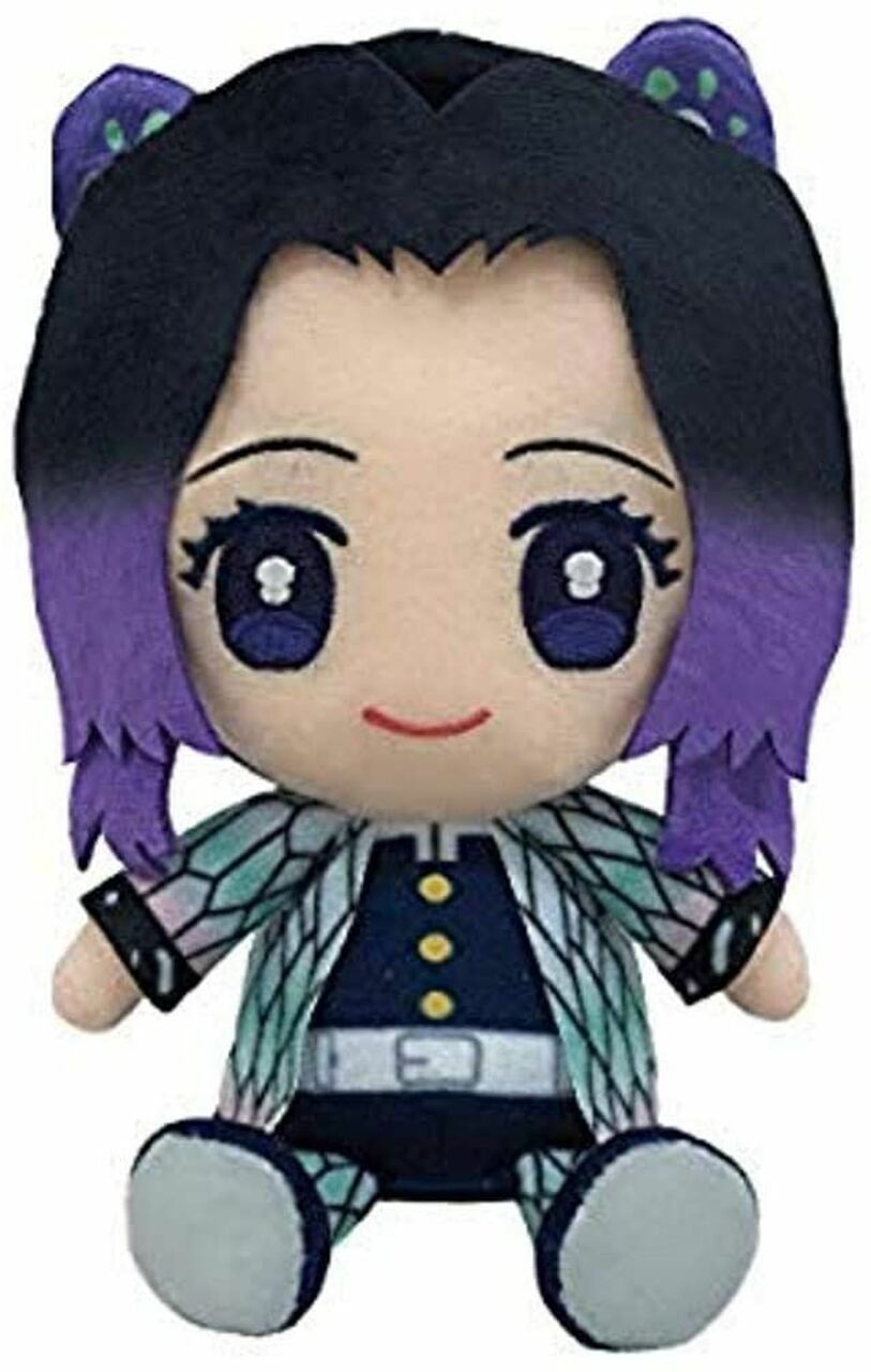 Bandai Chibi Plush Demon Slayer: Kimetsu no Yaiba Shinobu Kocho Cute Anime Stuffed Toy - Perfect for Collectors, Gifts & Anime Decor