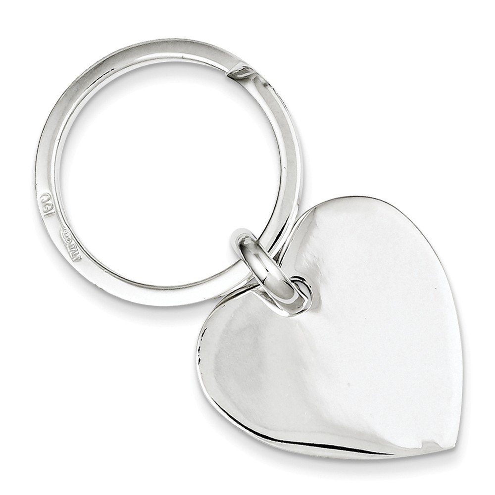 Sterling Silver Heart Key Ring - Elegant & Durable Keychain for Women & Men - Perfect for Gifts, Home, Office & Travel Accessories