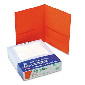 Oxford Twin Pocket Folders 25-Pack - Orange Letter Size (8.5