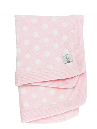 Little Giraffe Dolce Dot Baby Blanket - Soft Pink Plush Blanket for Newborns & Toddlers | Perfect for Nursery, Stroller, Swaddling & Gift Giving