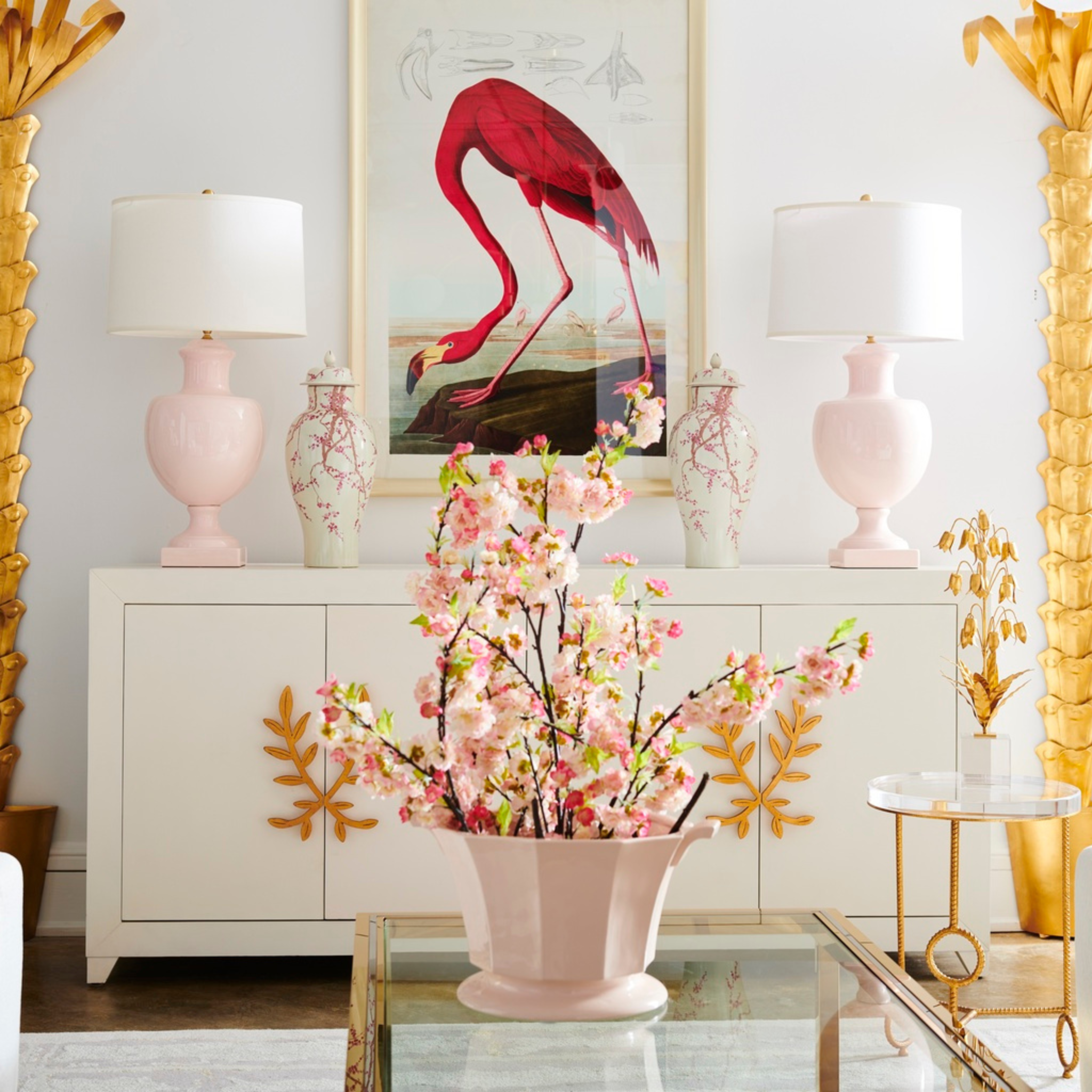 American Flamingo Giclee Print Wall Art - Tropical Home Decor, Living Room & Bedroom Wall Hanging - Premium Canvas Artwork for Beach House & Boho Style Interiors