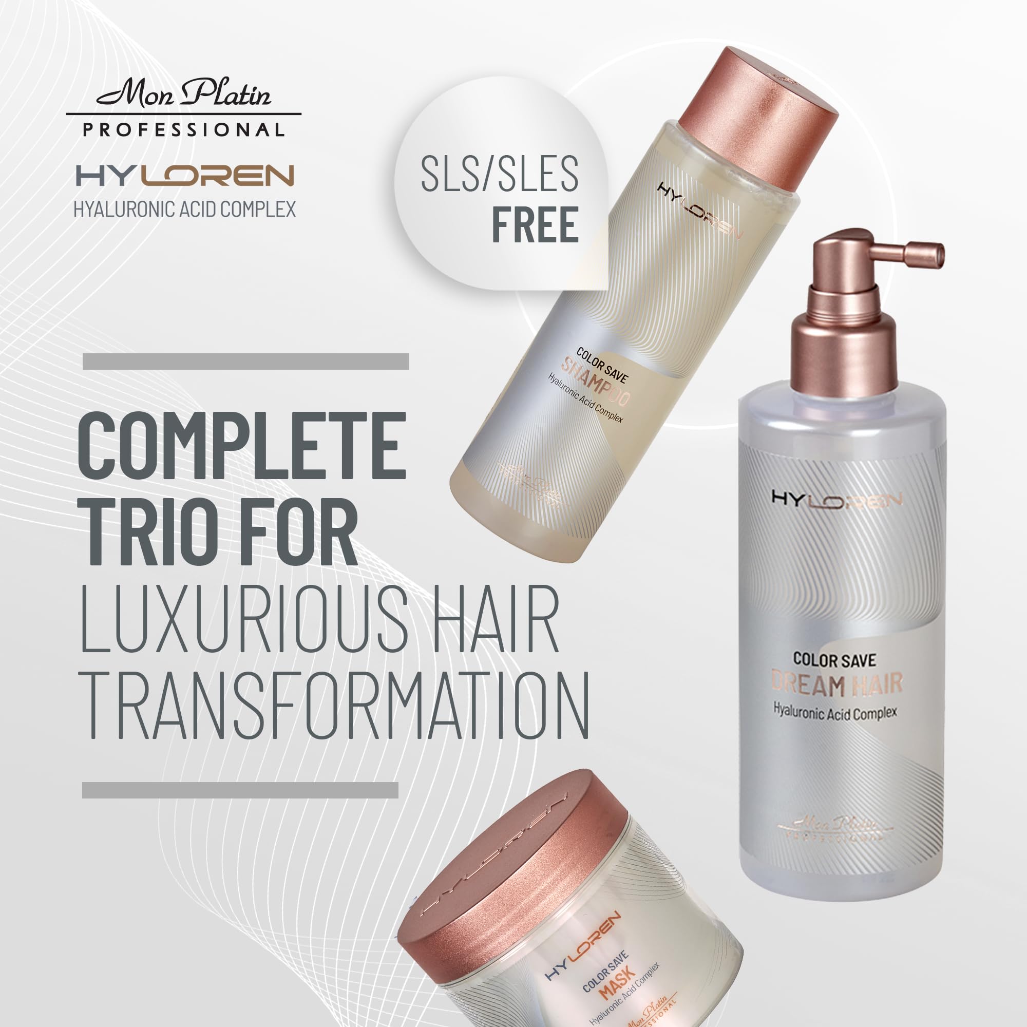 **Mon Platin Hair Mask & Dream Hair Spray Bundle – Deep Conditioning Treatment for Dry, Damaged Hair with Glossy Shine & Heat Protection | Prevents Color Fading | Hydrating Shampoo & Mask Set for Salon-Quality Results at Home | Perfect for Daily Use, Styling & Hair Repair**