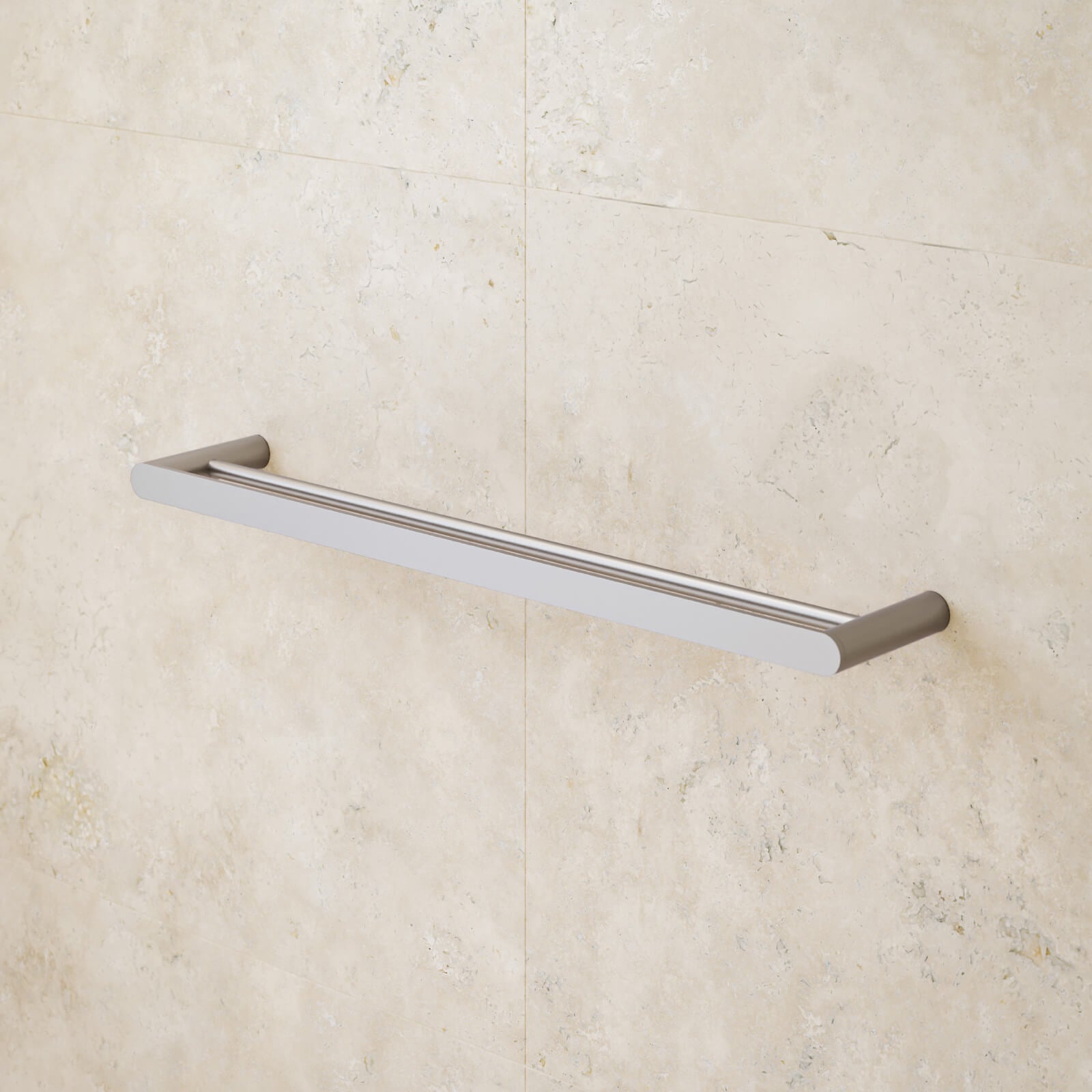 Caroma Urbane II 625mm Double Towel Rail in Brushed Nickel - Modern Bathroom Towel Holder for Spa, Hotel, and Home Decor