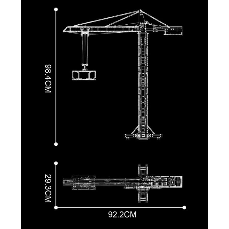 1797PCS Mould King 17004 Tower Crane Building Blocks Set - Construction Toy for Adults & Kids - Perfect for STEM Learning, DIY Projects & Gift Ideas