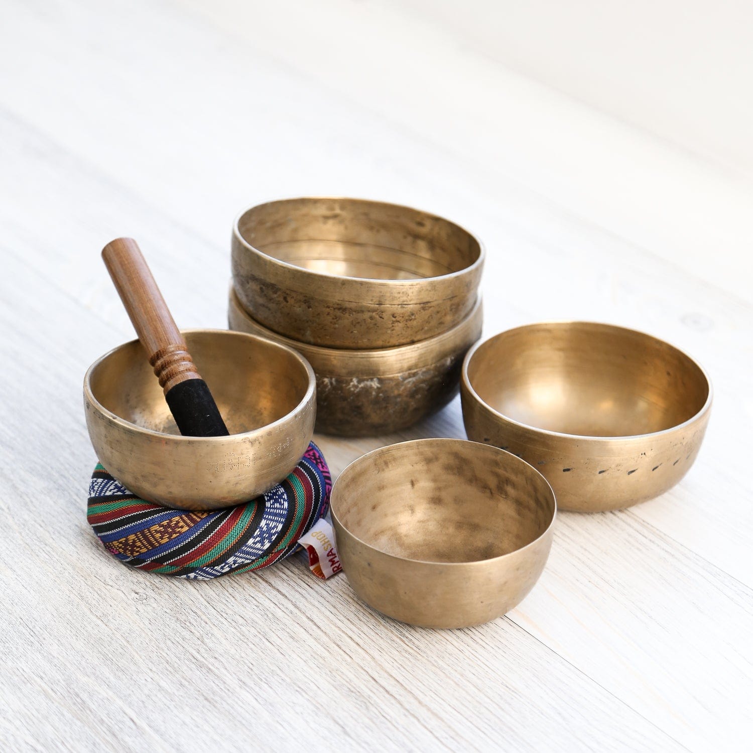 Antique Heirloom Thado Singing Bowls - Handcrafted Tibetan Meditation & Sound Healing Instruments for Yoga, Reiki, and Spiritual Practices