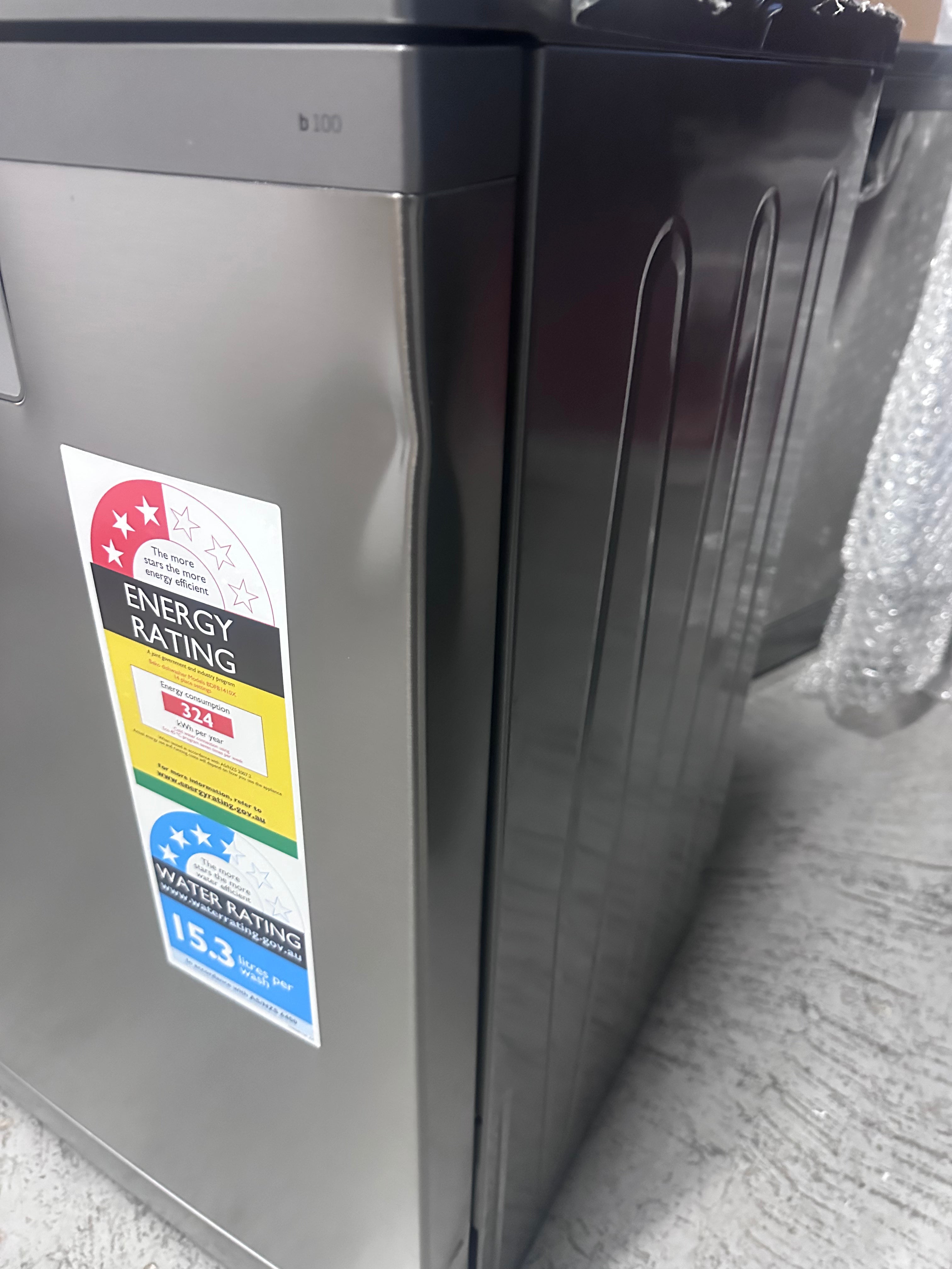 Beko BDFB1410X 14 Place Freestanding Dishwasher - Stainless Steel, Made in Europe (Carton Damaged) - Perfect for Large Families & Open Kitchen Spaces