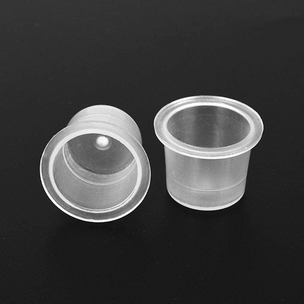 RAJry 100pcs Medium Disposable Tattoo Ink Cups - Plastic Pigment Caps for Tattoo Artists & Professionals - Perfect for Tattoo Studios, Home Use & Travel Tattoo Kits
