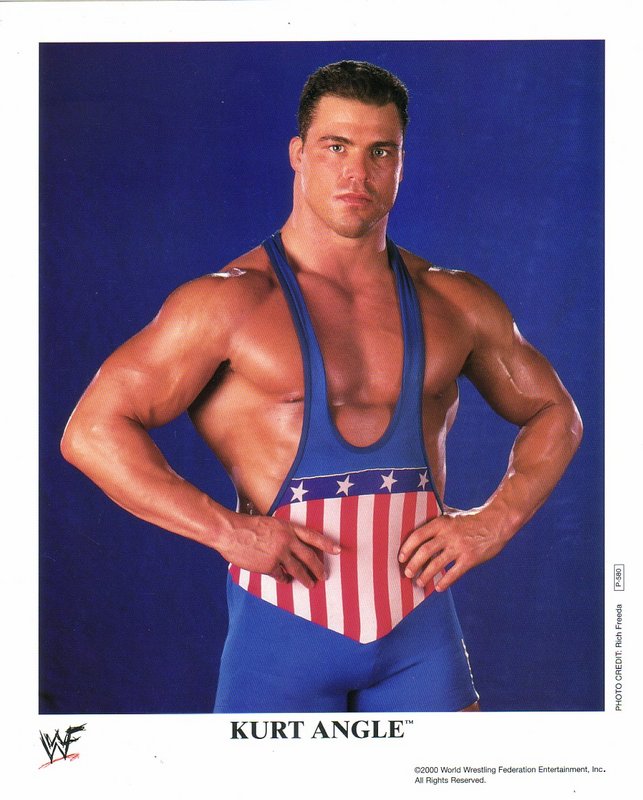 2000 Kurt Angle P580 Wrestling Action Figure - Debut Promo Color Collectible for WWE Fans & Toy Collectors - Perfect for Display, Gifts, and Wrestling Memorabilia Collections