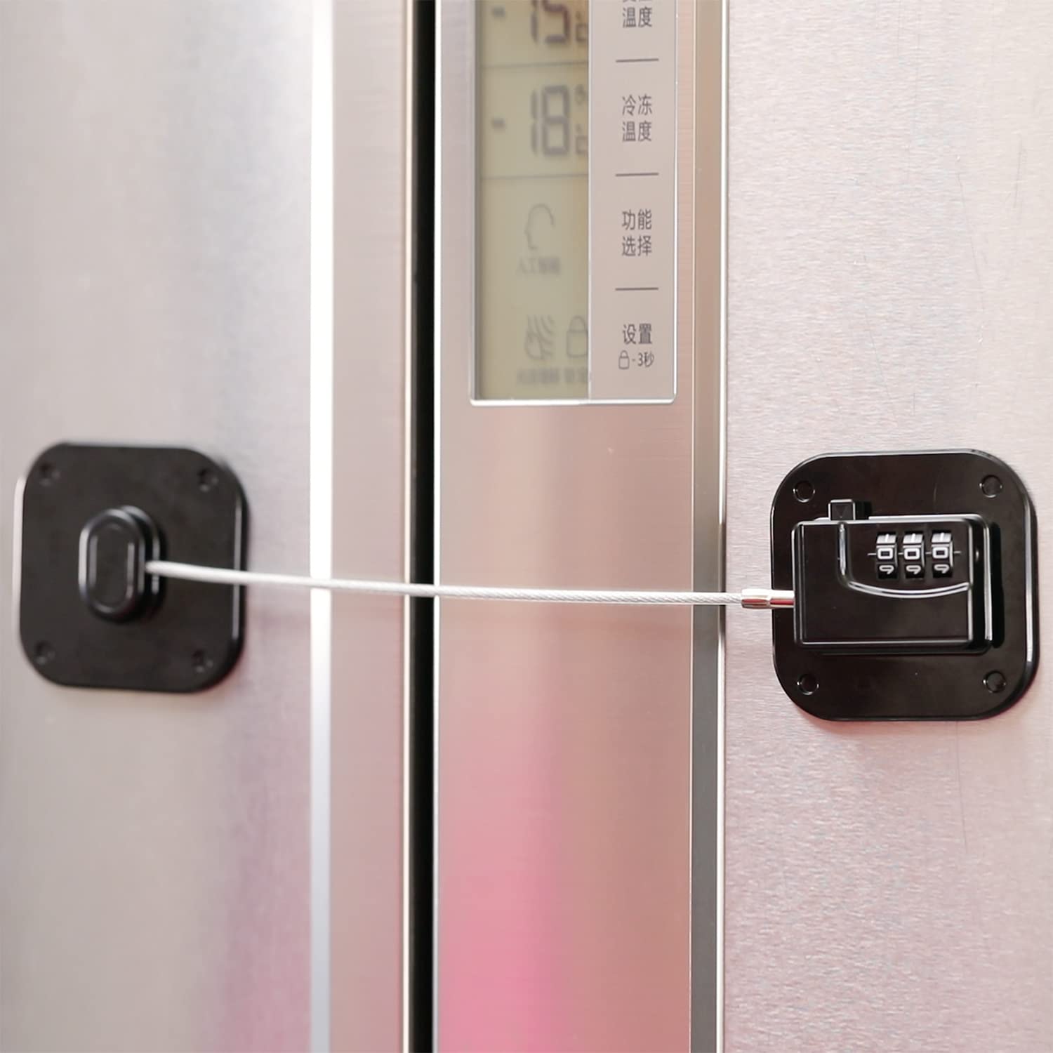 **Upgraded YEYA Refrigerator & Cabinet Locks with Combination – Child Safety Locks for Babies (2 Pack) – Secure Fridge, Drawers & Cabinets at Home**
