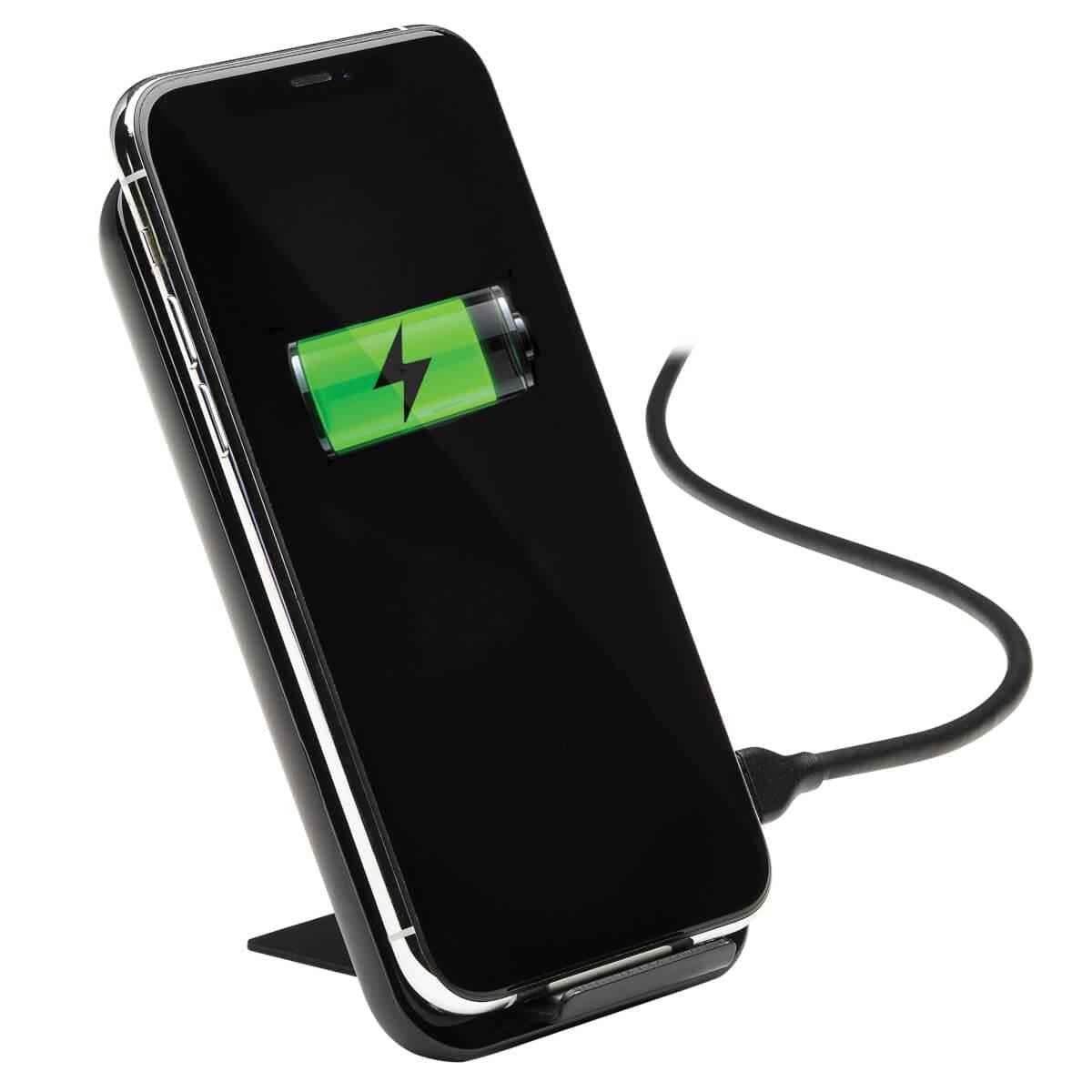 Tripp Lite 10W Fast Wireless Charging Stand for iPhone & Samsung - Qi Certified Phone Charger with Stand, Compatible with Apple iPhone 15/14/13/12 & Samsung Galaxy S23/S22 (Black) - Perfect for Office, Bedside & Travel Charging