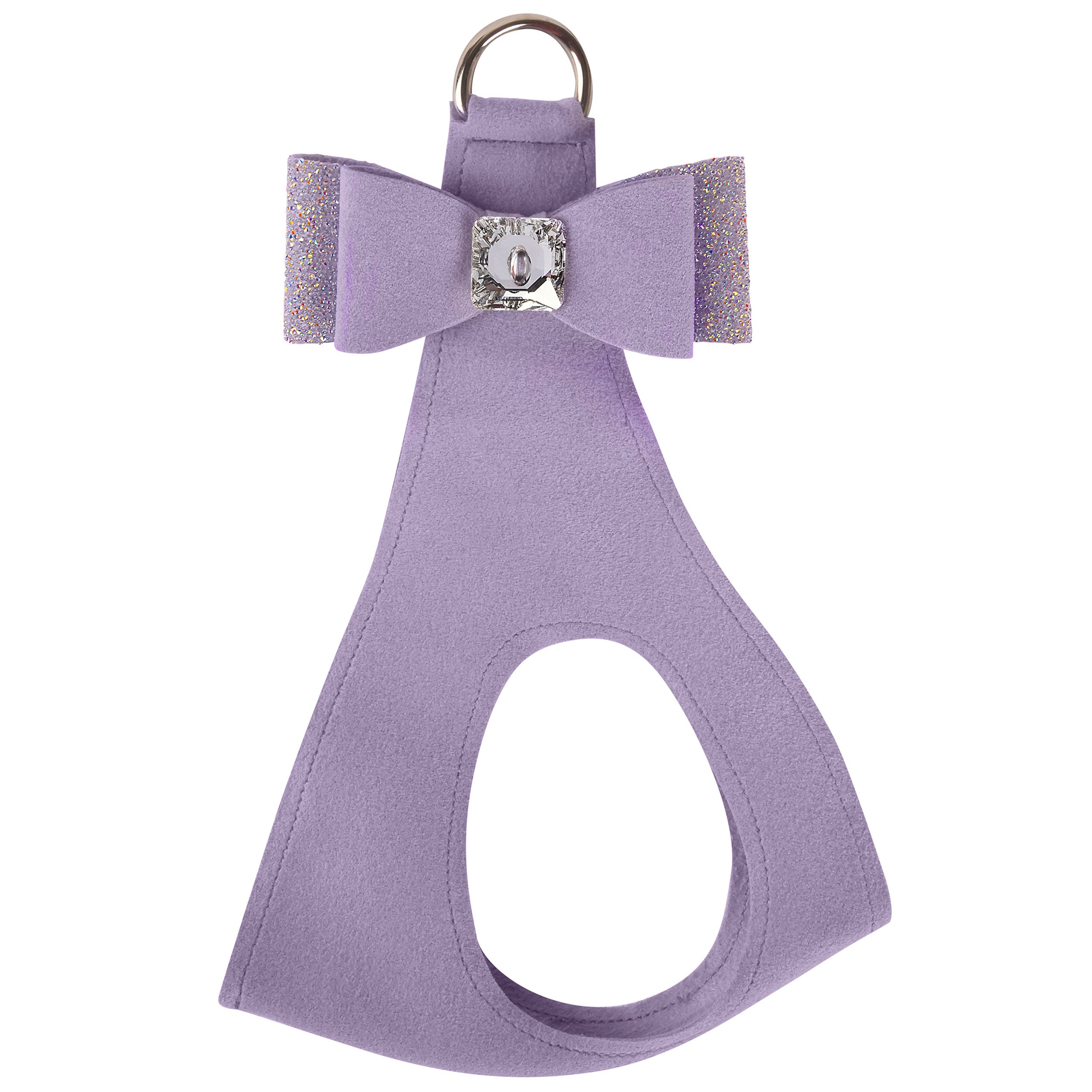 Aurora Borealis Crystal Stellar Big Bow Step In Dog Harness - Adjustable Pet Harness for Small Medium Dogs, Reflective & Comfortable Walking Gear for Night Safety (Perfect for Daily Walks, Training & Outdoor Adventures)