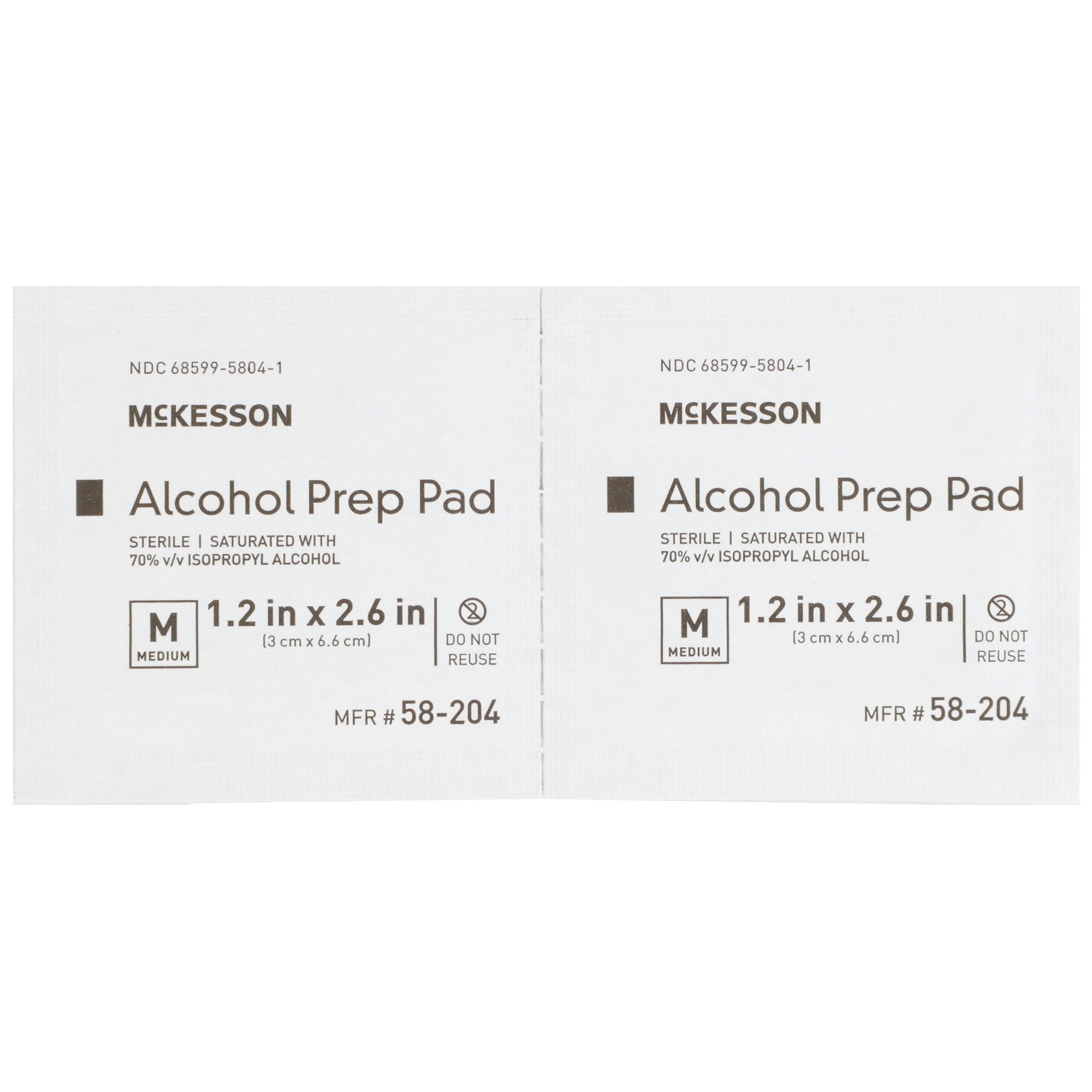 McKesson Sterile Alcohol Prep Pads - 200 Count | Individually Wrapped for First Aid, Medical & Tattoo Use | Disinfect Wounds, Clean Skin Before Injections & Piercings