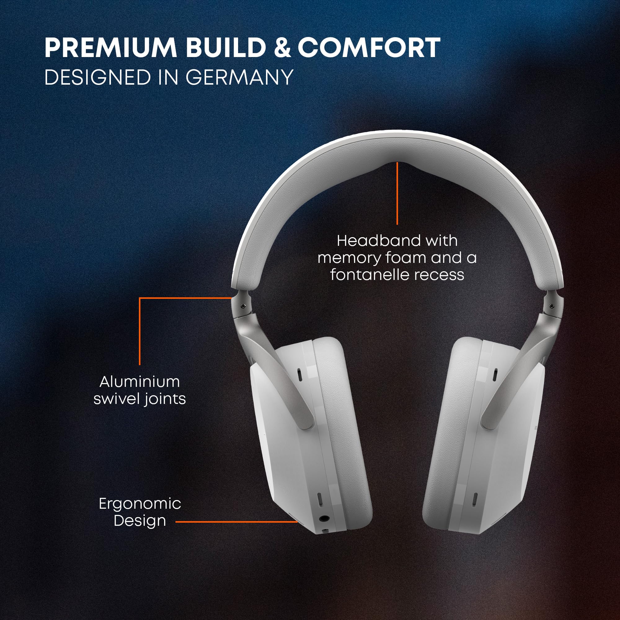 Beyerdynamic AVENTHO 300 Wireless Over-Ear Headphones with Active Noise Cancelling (ANC), Dolby Atmos & Head Tracking - Premium Sound for Music, Movies & Gaming - Nordic Grey