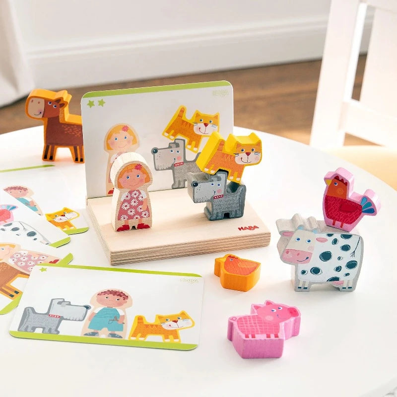 On The Farm Stacking Game - Fun & Educational Wooden Toy for Kids - Perfect for Preschool Learning & Family Game Night