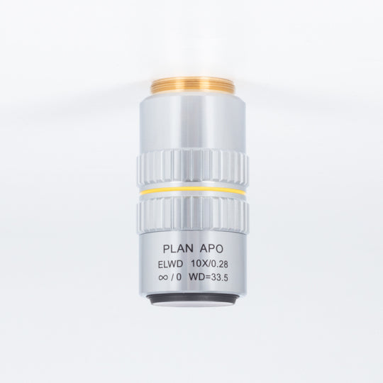 Plan Apochromat ELWD Microscope Objective PA53MET/PSM1000 - 10X Magnification, 0.280 NA, 33.5mm Working Distance (1101001700112) for Biological Research & Industrial Inspection