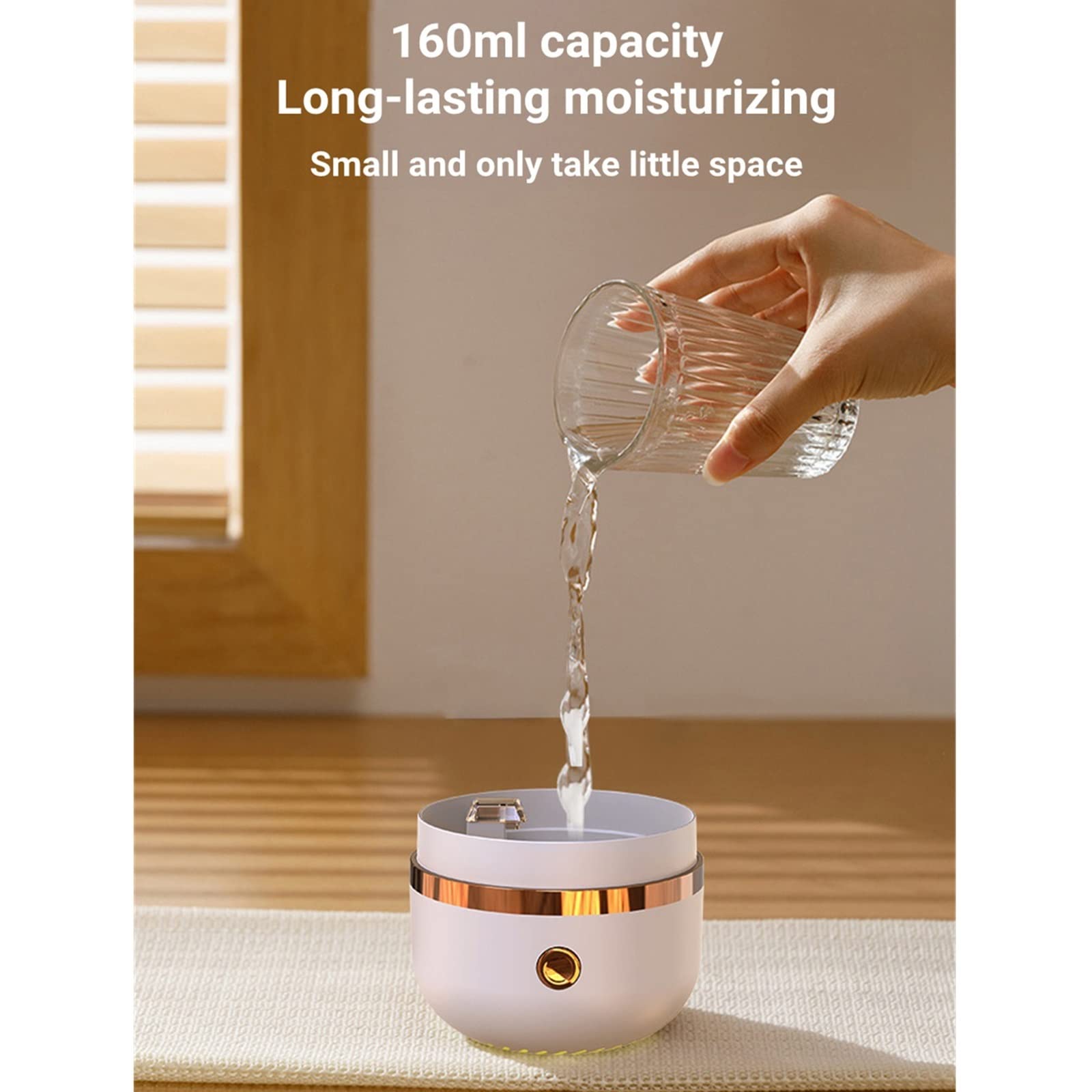 Ultrasonic Essential Oil Diffuser & Humidifier with 7 Color LED Lights - Quiet Aromatherapy Air Humidifier for Home, Office, Yoga & Bedroom - Crystal Stone Design for Relaxation & Better Sleep