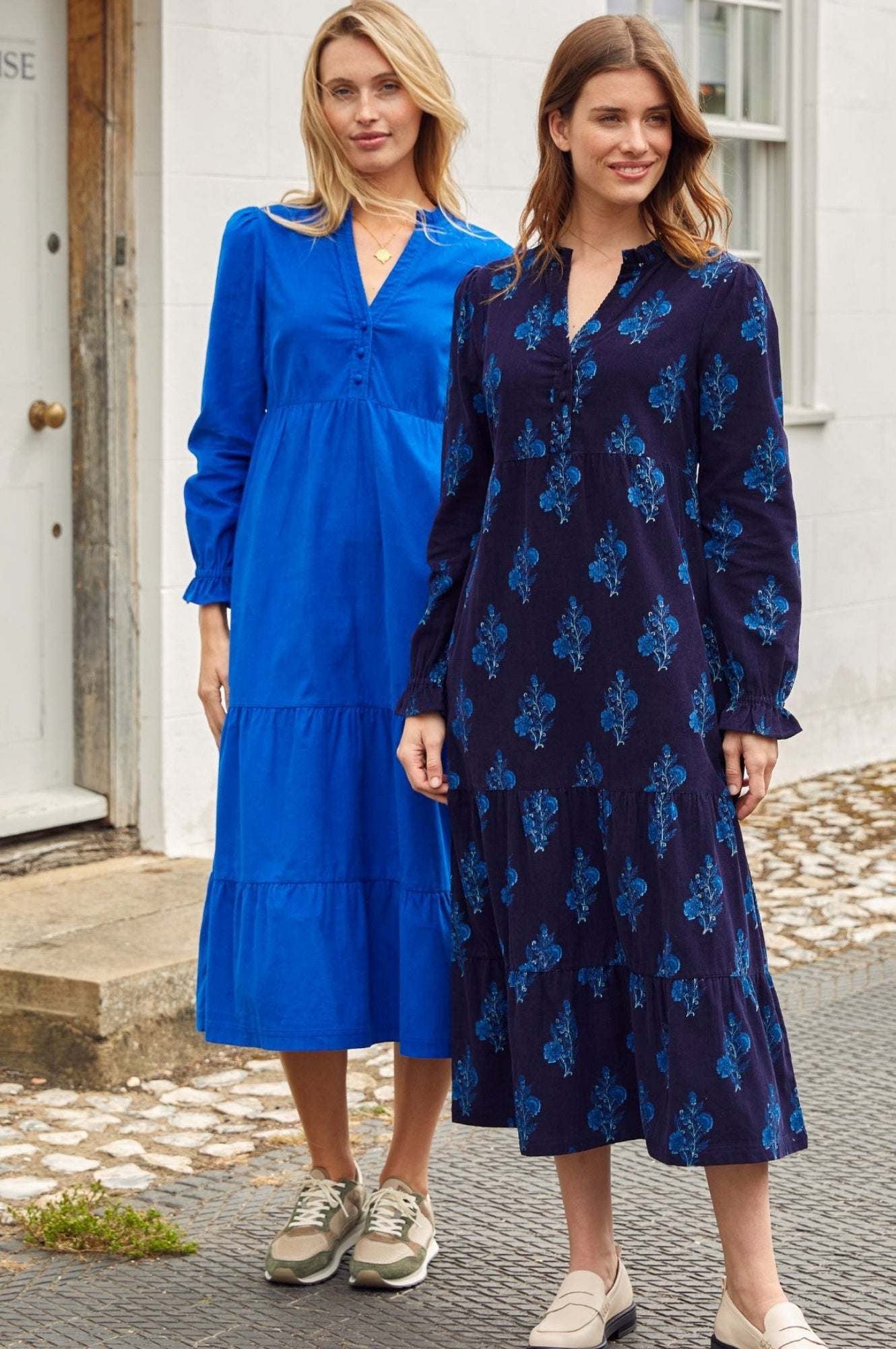 Liv Women's Corduroy Dress in Cobalt Blue - Stylish & Comfortable for Casual Outings, Work, and Date Nights