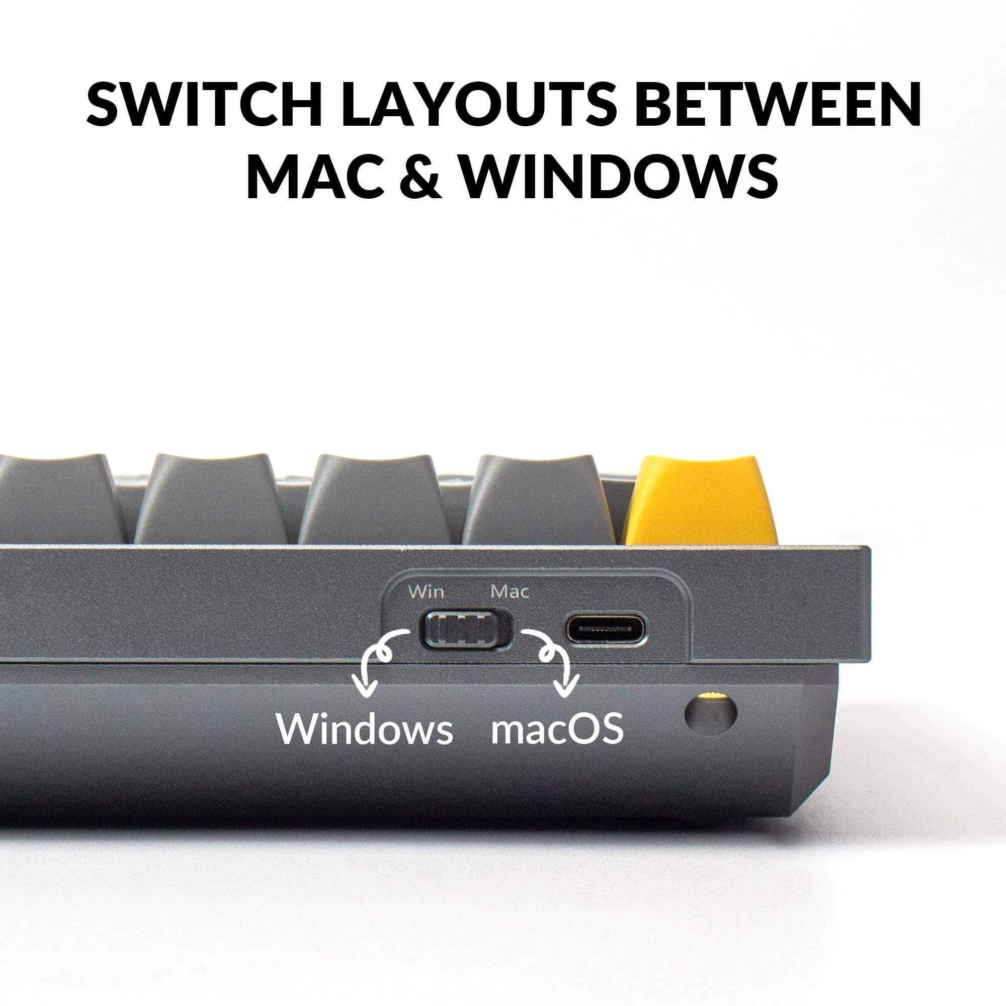 Keychron Q7 70% Wired Custom Mechanical Keyboard - Hot-Swappable Gateron G Pro Blue Switches, QMK/VIA Programmable, Double Gasket Design for Mac/Windows/Linux (Grey) | Perfect for Gaming, Coding & Office Work