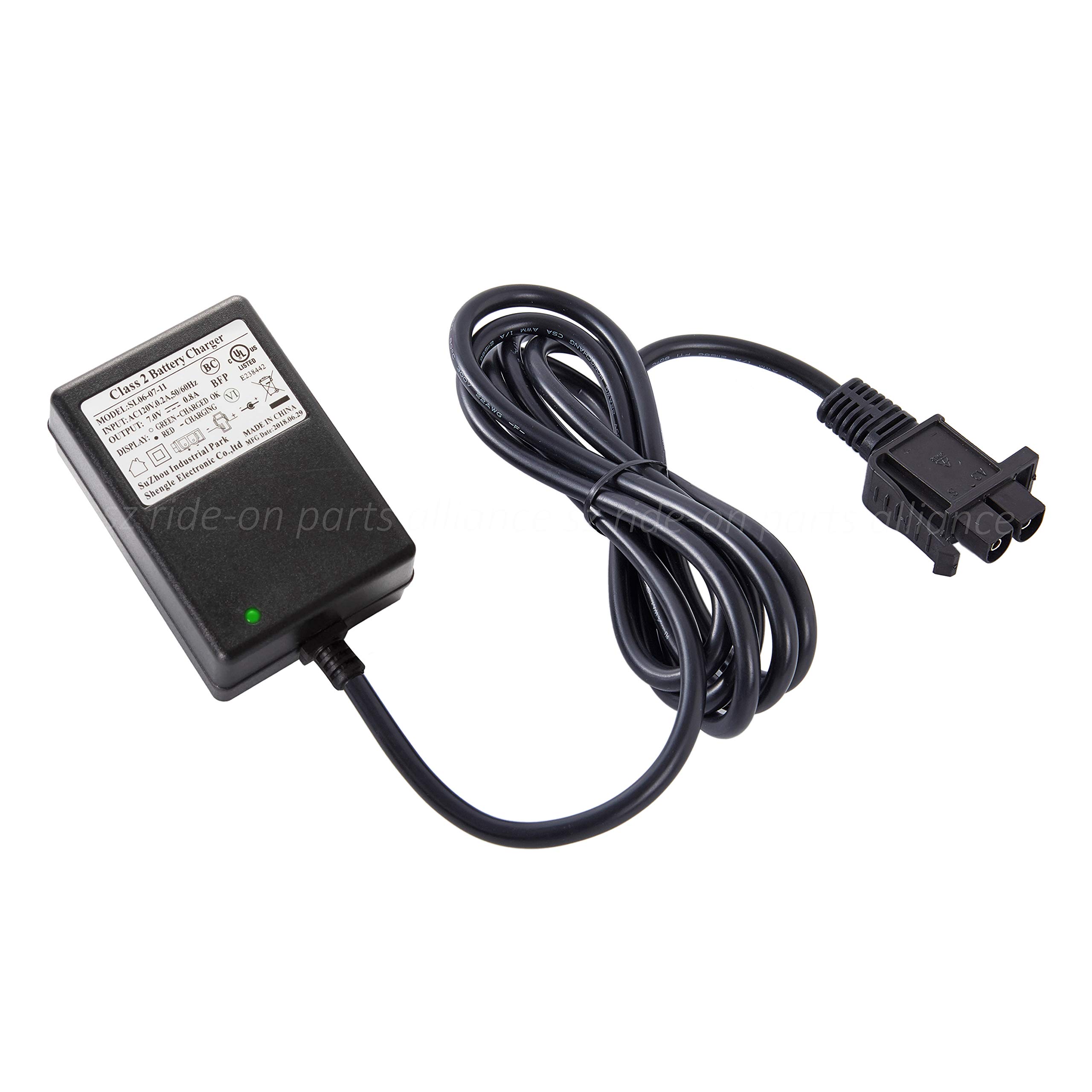 LinkePow 6V 7V 0.8A Universal Kids Ride-On Car Battery Charger - Fast Replacement Charger for Power Wheels, Kid Trax, Peg Perego Electric Toy Cars - Compatible with Batman, Toy Story, Mega Tredz, Princess Ride-On Toys - Safe Charging Solution for Extended Playtime - Perfect for Toddlers' Outdoor Play, Birthday Gifts, Family Activities, Backyard Fun, Park Adventures & Indoor Entertainment