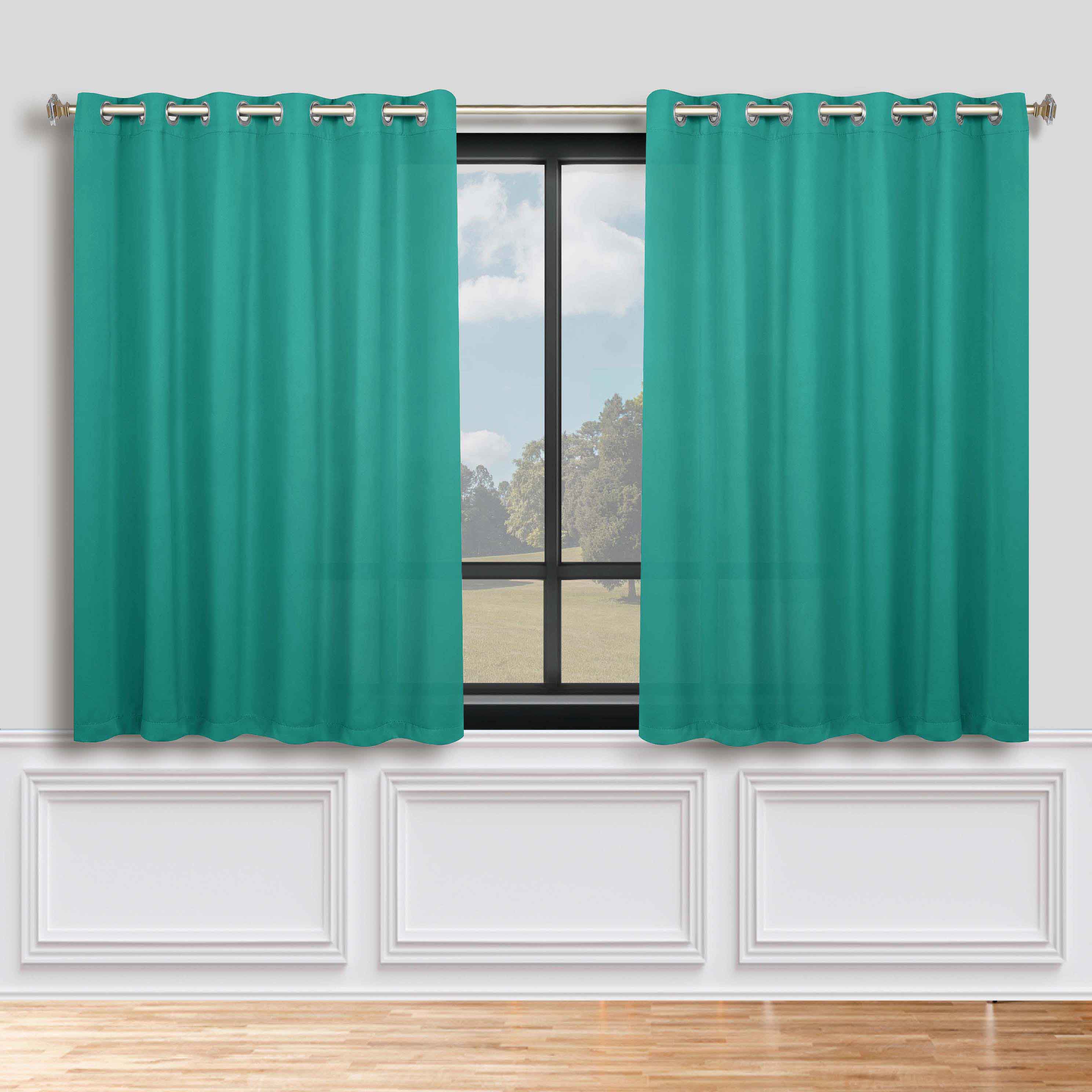 Machine Washable Blackout Curtains Set of 2 - Solid Color Room Darkening Window Treatments for Bedroom & Nursery - Blocks Light & Noise for Better Sleep