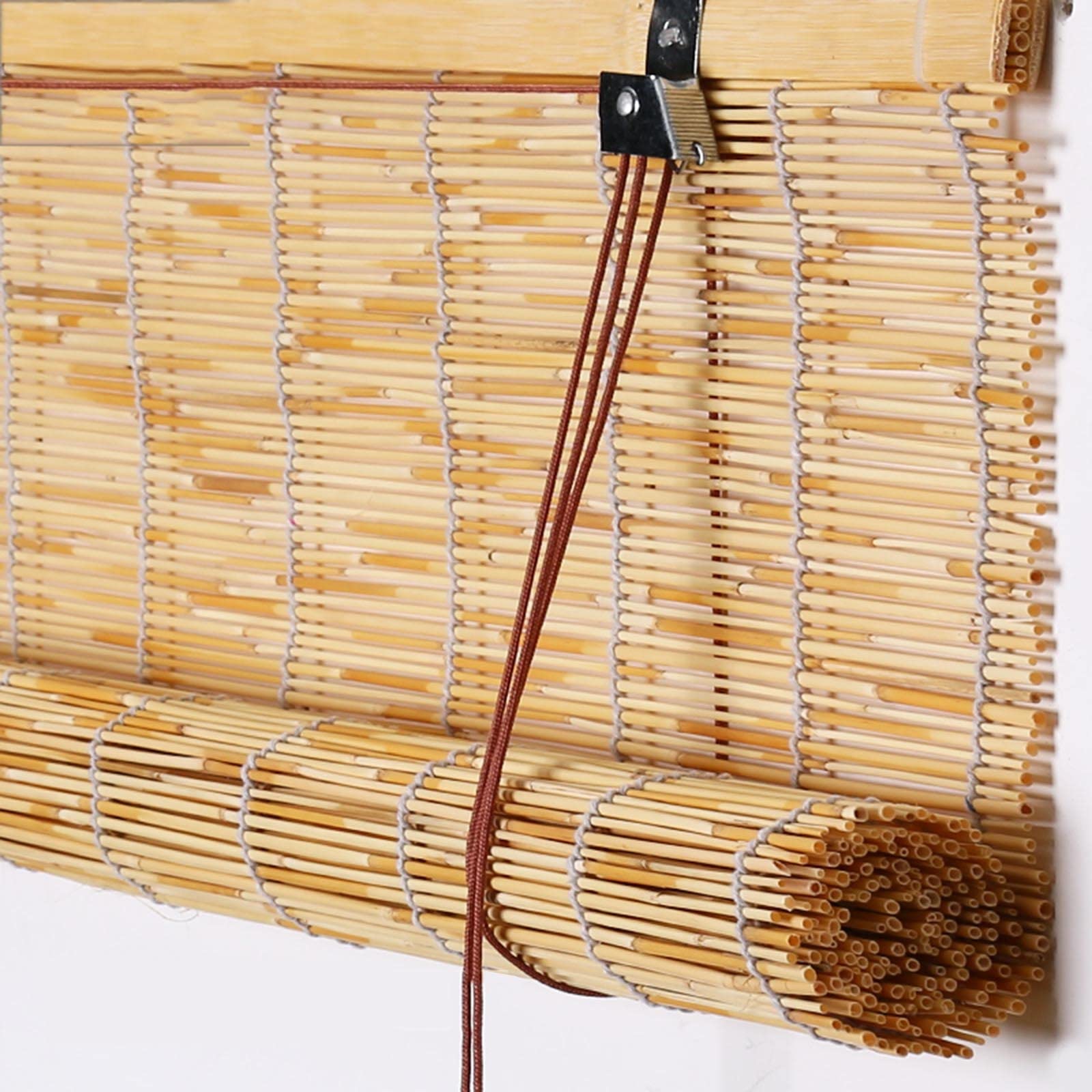 Hand-Woven Bamboo Roll Up Window Blinds - Natural Reed Shades for Privacy & Decoration - Perfect for Living Room & Bedroom