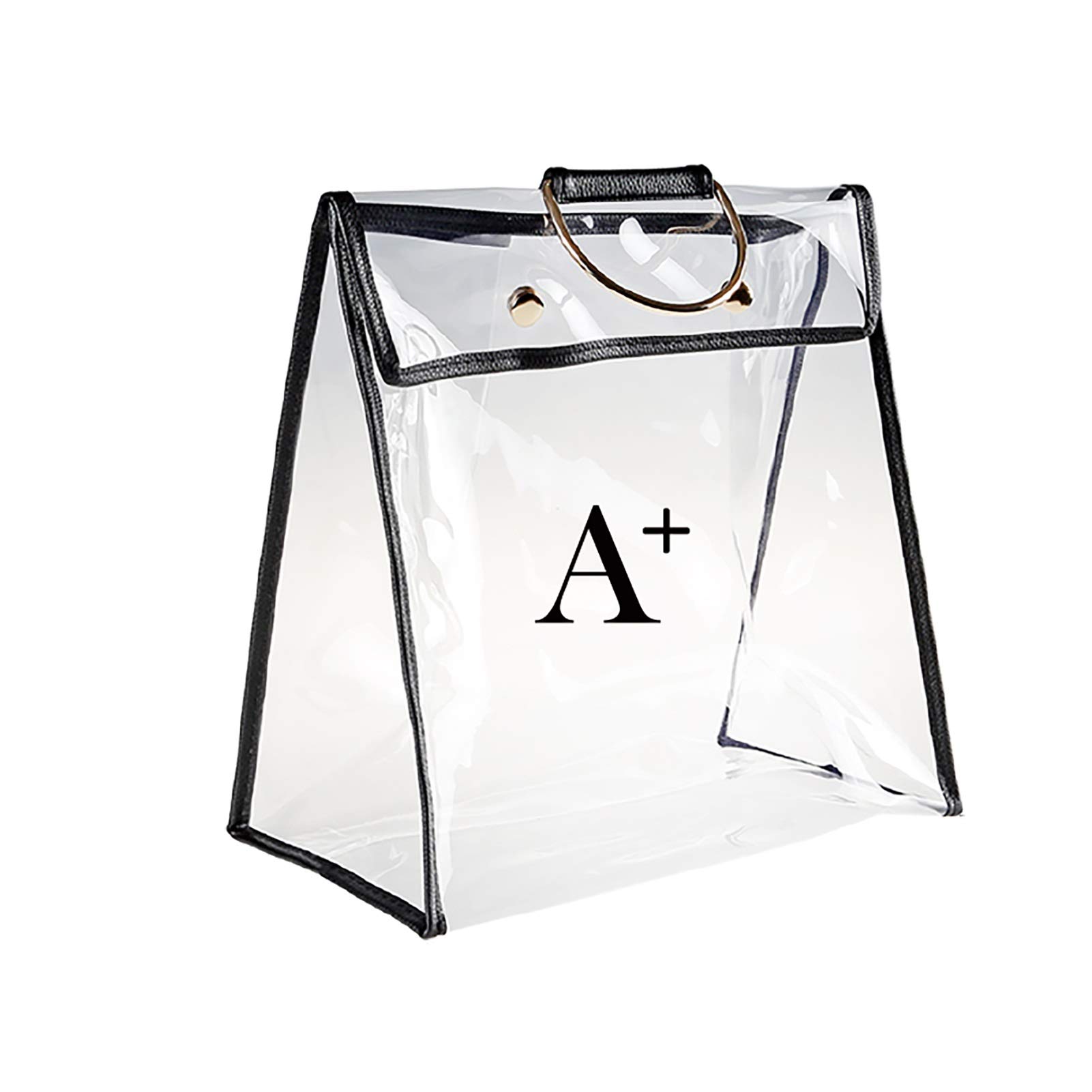 BCGT Transparent Anti-Dust Handbag Organizer Storage Bag with Handle - Hanging Closet Purse Protector for Women's Fashion Accessories (Black) | Perfect for Travel, Home Organization & Closet Storage