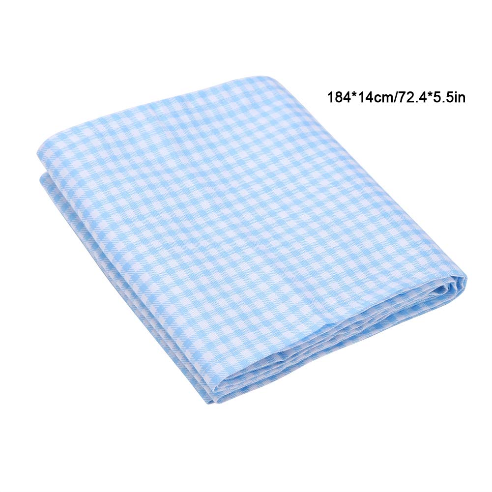 Zerodis Cotton Baby Swaddle Wrap Sash - Soft Maternity Bowknot Newborn Infant Blanket for Photography, Stretchy Receiving Blanket (Light Blue Plaid) - Perfect for Newborn Photo Shoots, Swaddling & Comforting Babies