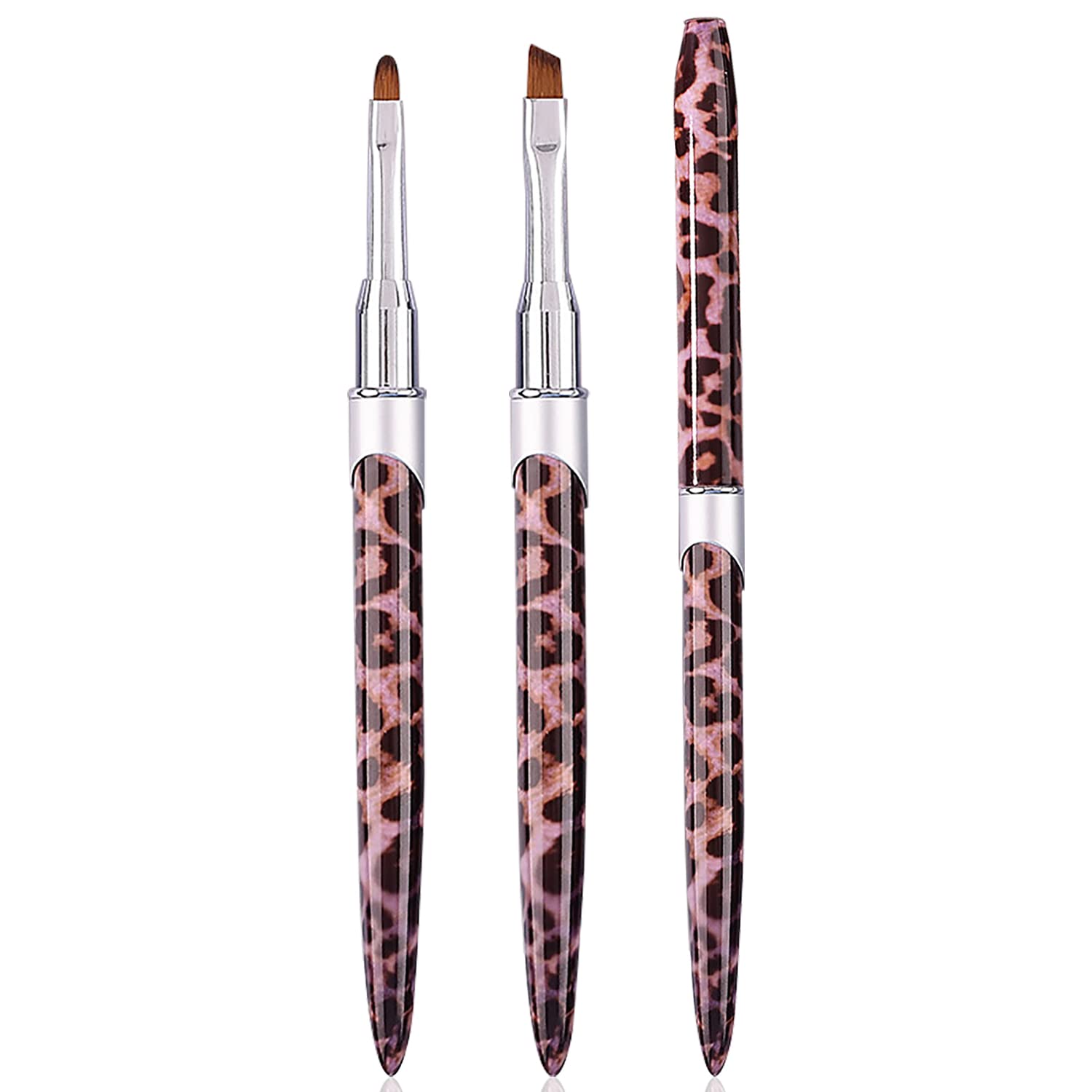 DANNEASY 2pcs Professional Nail Clean Up Brush Set - Nail Polish Remover Brush, Nail Art Brush for Acrylic Nails, Perfect for Nail Design & Cleaning Polish - Ideal for Salon, Home Manicure & DIY Nail Art