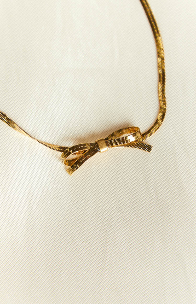 Brylee Gold Bowknot Pendant Necklace for Women - Elegant Layered Chain Jewelry Gift for Birthday, Anniversary & Valentine's Day | Perfect for Party, Wedding & Everyday Wear
