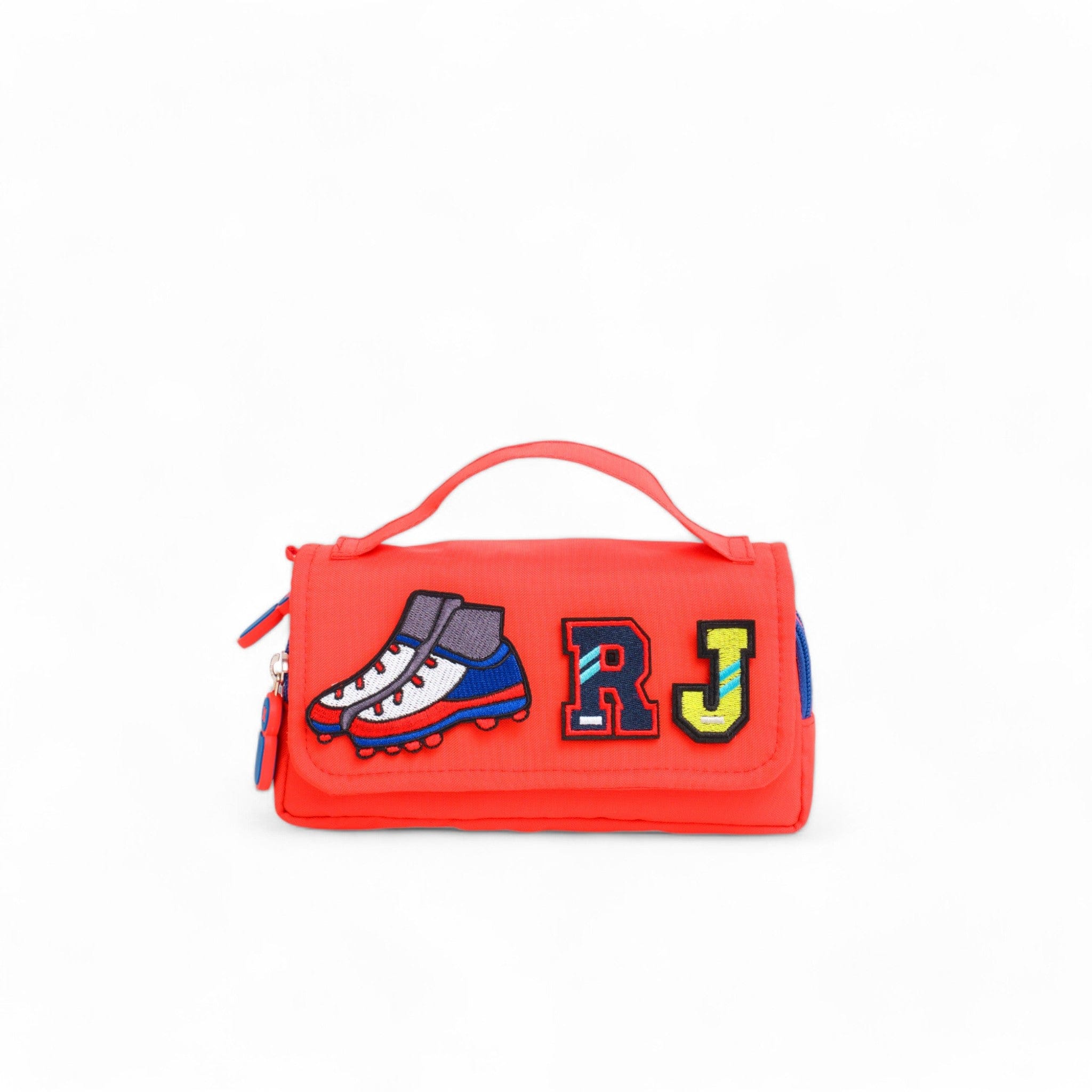 Moji Pencil Case - Durable Zipper Pouch for Pens, Markers & School Supplies (Red) - Perfect for Students, Office & Travel Organization