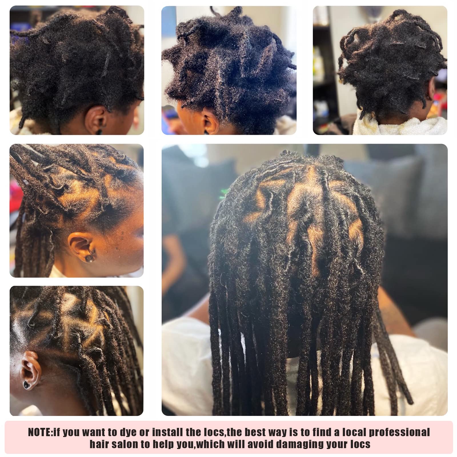 100% Human Hair Loc Extensions - 12 Inch Soft Dreadlocks (0.4cm Width) | Handmade Permanent Dreads in Natural Black | Bleach & Color Safe | Perfect for Protective Styles, Boho Looks & Festival Hairstyles