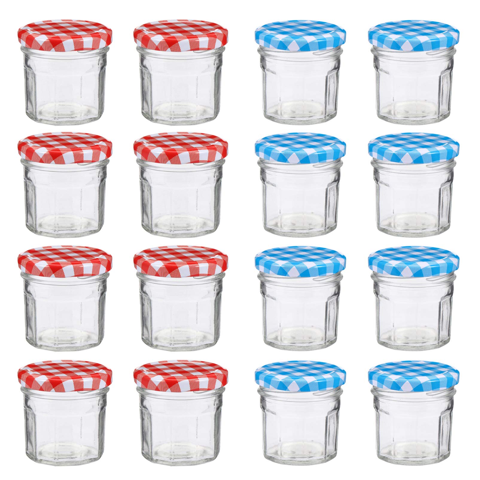 12-Piece Glass Jam Jars with Airtight Lids - Food Storage Containers for Honey, Candy, Spices & More - Perfect for Kitchen, Pantry & DIY Gifts