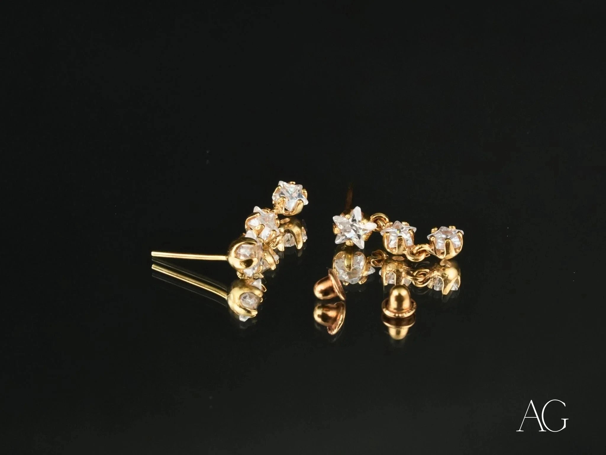 Stars Drop Earrings - Elegant Lightweight Dangle Earrings for Women | Perfect for Evening Parties, Weddings & Special Occasions