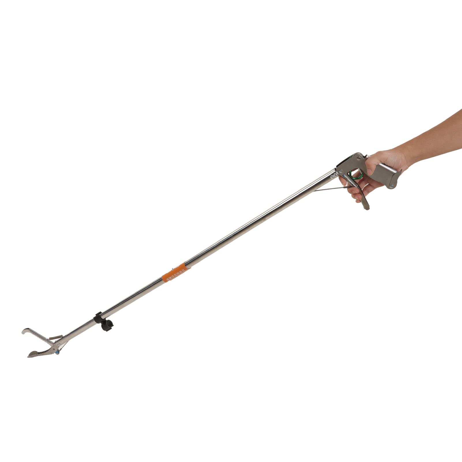 Stainless Steel Snake Tongs with Folding & Self-Locking Mechanism - Wide Jaw Reptile Handling Tool for Safe Capture, Transport, and Feeding | Perfect for Herpetologists, Zoo Keepers, and Reptile Enthusiasts