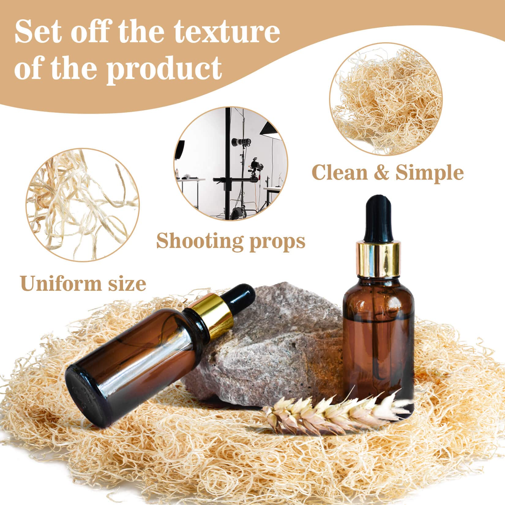 Premium Aspen Wood Shavings Basket Filler - 5oz Natural Wood Chips for Easter Decorations, DIY Crafts, Wreaths & Gift Packaging | Eco-Friendly Excelsior Shredded Fiber for Home Decor, Wedding Centerpieces & Seasonal Displays