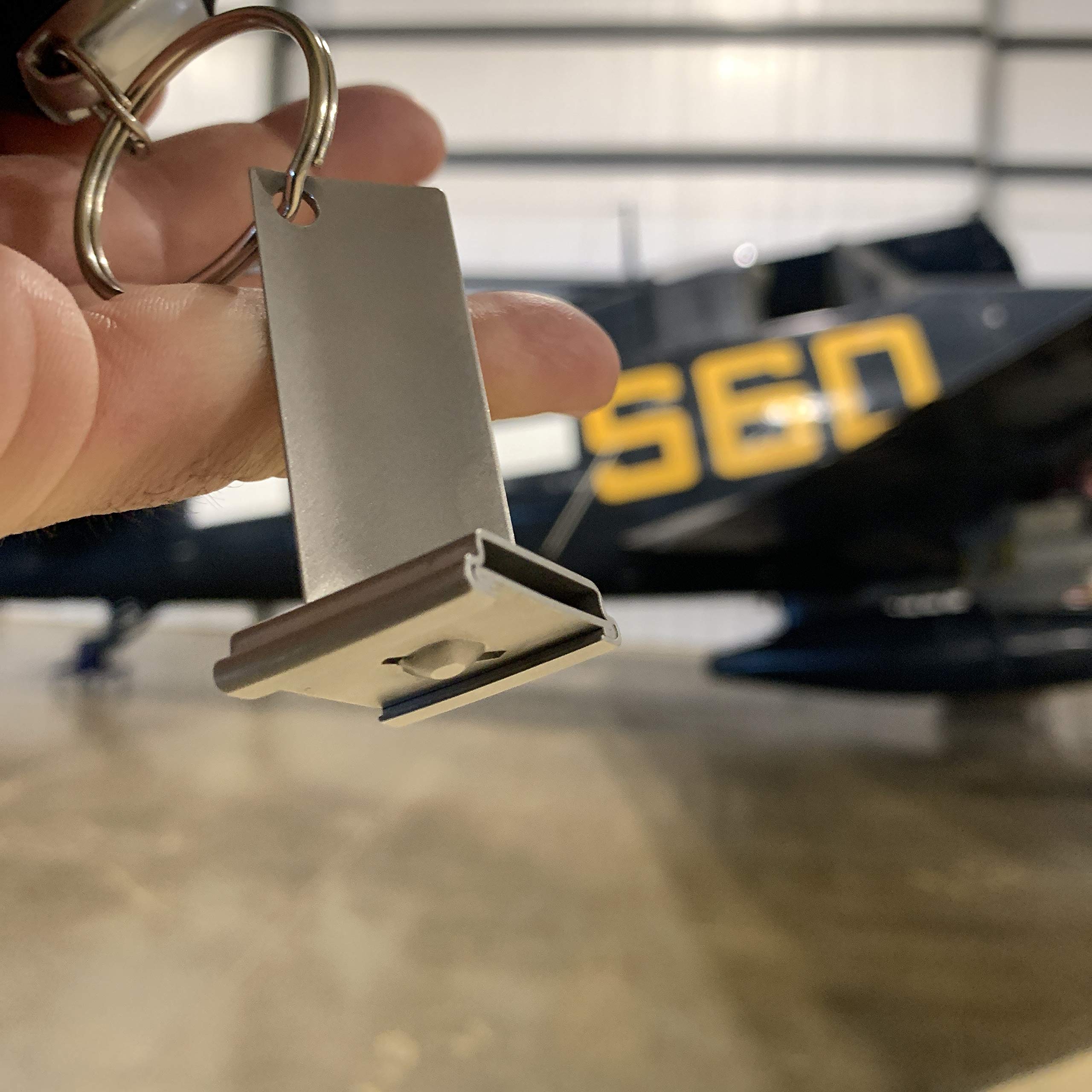Original USAF F-86F Sabre Jet J47 Turbojet Compressor Stator Vane Blade Keychain - Military Aircraft Collectible, Aviation Enthusiast Gift, Unique Pilot Accessory (Perfect for Keychains, Display Cases & Aviation-Themed Gifts)
