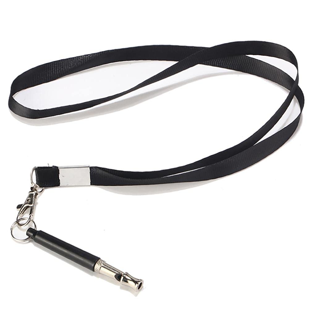 2 Pack Ultrasonic Dog Training Whistle - Black Pet Training Tool with Lanyard for Quiet Commands, Obedience & Behavior Control - Perfect for Outdoor Adventures, Hunting & Professional Dog Training