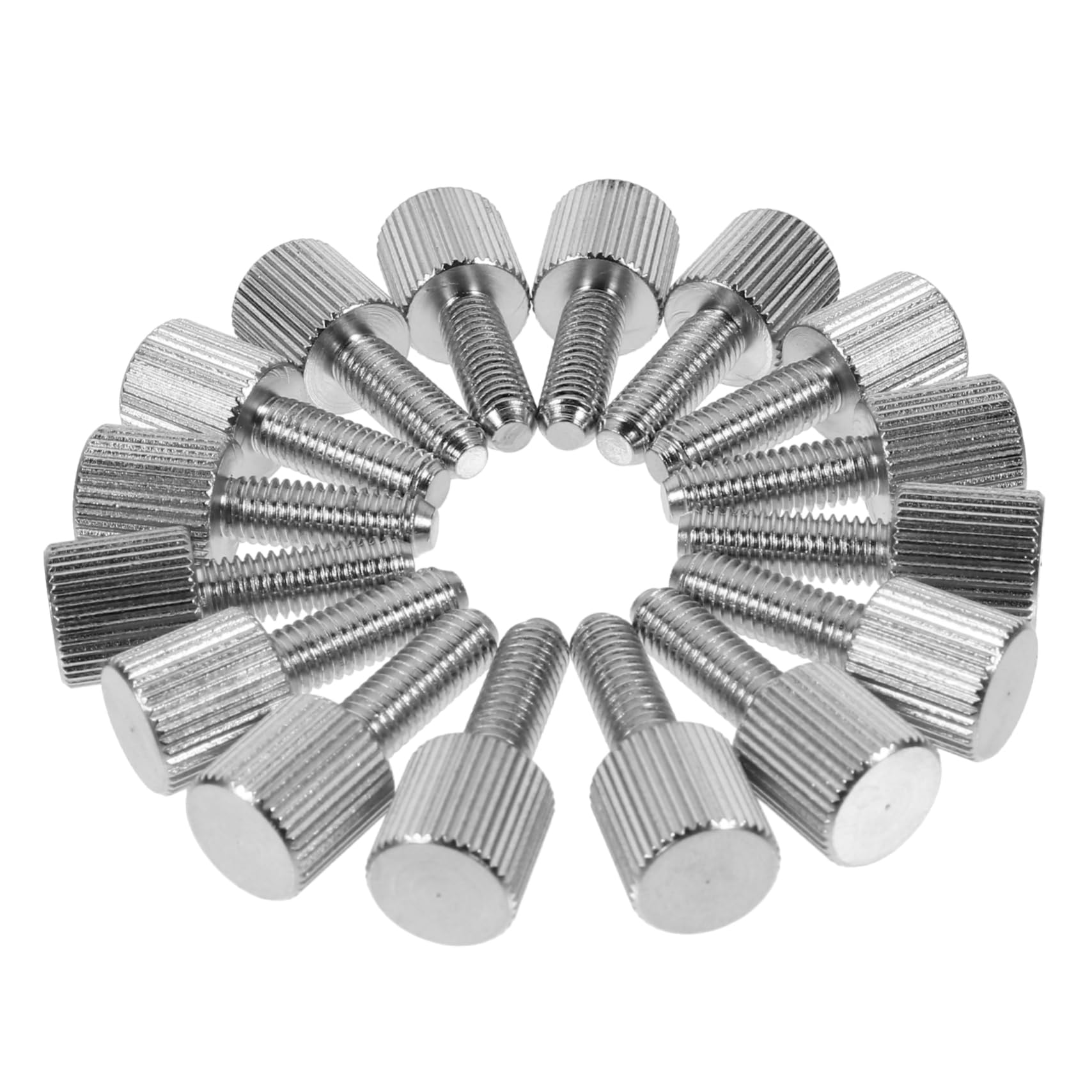 Mikikit 20pcs M5 Knurled Thumb Screws for Computer Case - Nickel-Plated Hand Screws for PC Cover, Motherboard, and Hardware Assembly - Perfect for DIY PC Builds and Computer Upgrades