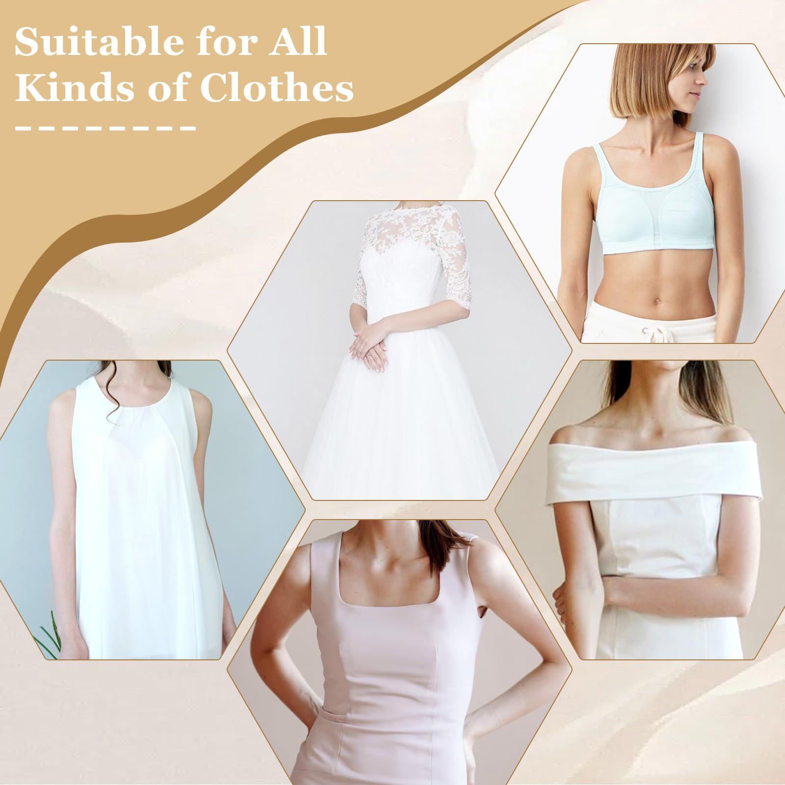 Non-Slip Bra Strap Clips 9PCS - Adjustable Racerback Bra Clips & Straps Holder for Full Cup Size - Black/White/Beige - Perfect for Cleavage Control, Shoulder Comfort & Sports Activities
