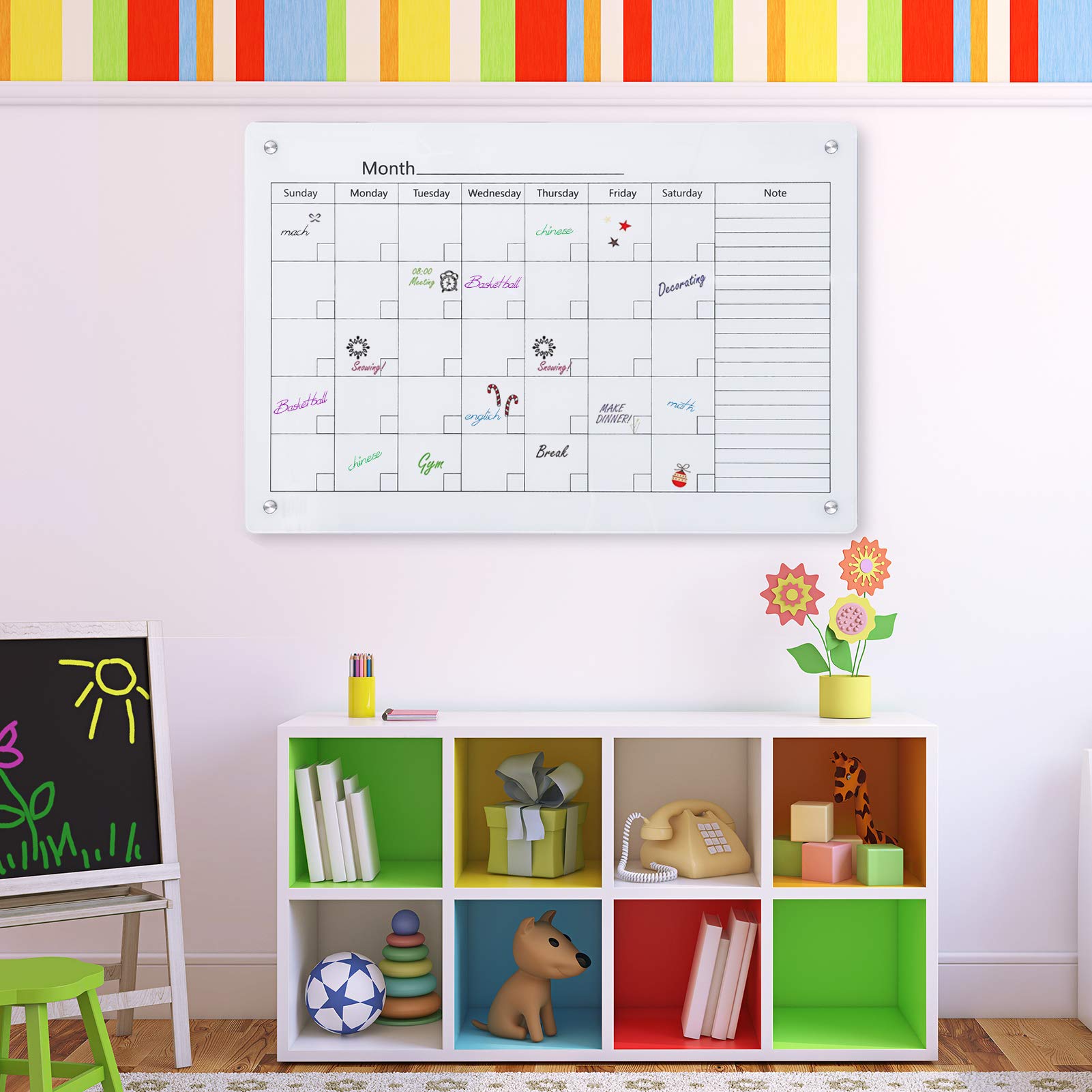 J&J Worldwide Magnetic Whiteboard Calendar 47