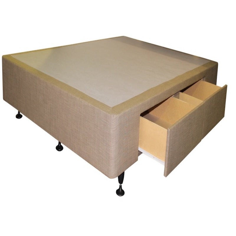 Queen Size Drawer Bed Base with Standard Drawers - NZ Made Sturdy Platform Bed Frame for Small Spaces & Guest Rooms