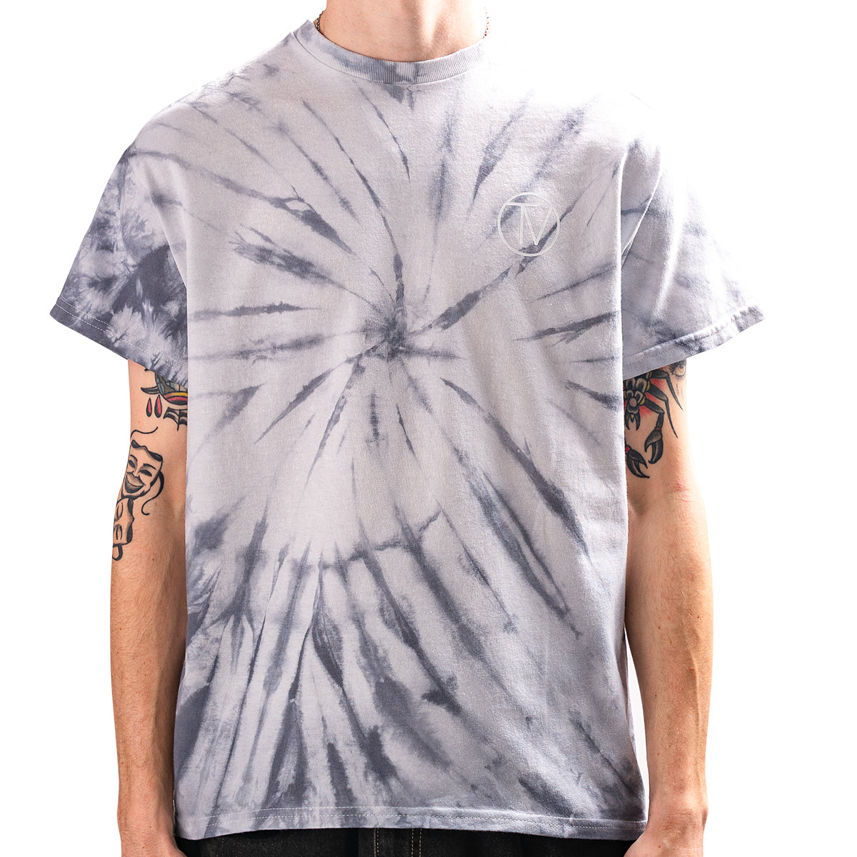 Trendy Silver Tie Dye T-Shirt for Men & Women | Soft Cotton Graphic Tee | Perfect for Casual Wear, Parties & Festivals