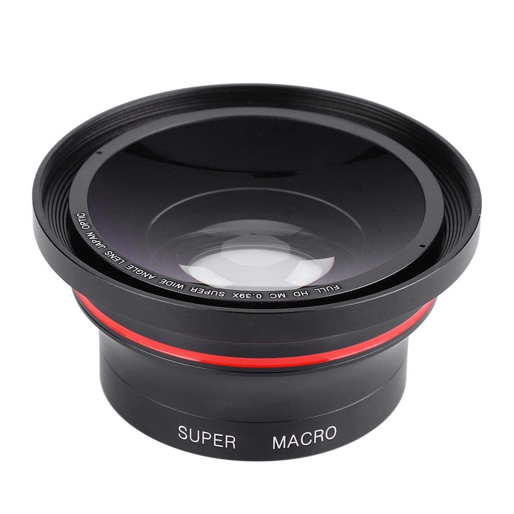 0.39X Super Wide Angle Lens for DV Cameras & Smartphones - 37mm Universal Clip Compatible with DSLR, iPhone, Android - Perfect for Vlogging, Travel Photography and Action Shots