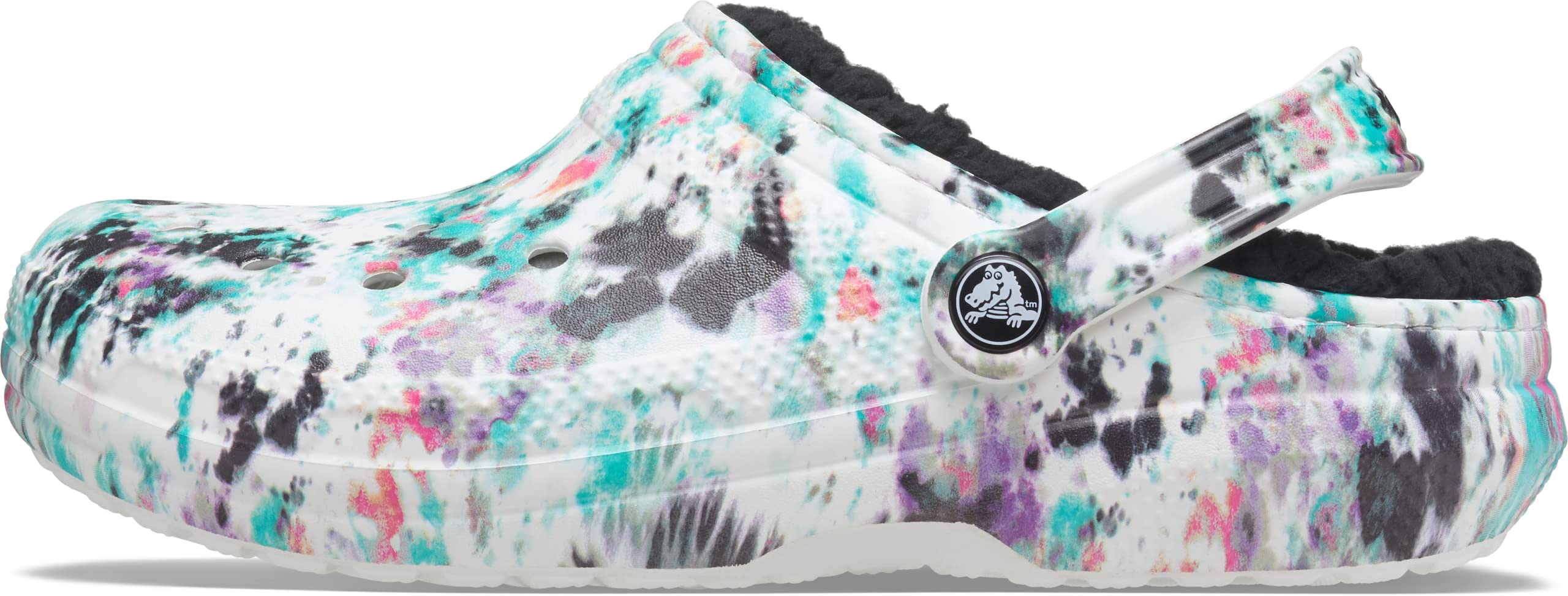 Crocs Unisex-Adult Classic Tie Dye Lined Clogs - Fuzzy Warm Winter Slippers for Men & Women | Indoor & Outdoor Comfort Shoes for Home, Office & Casual Wear