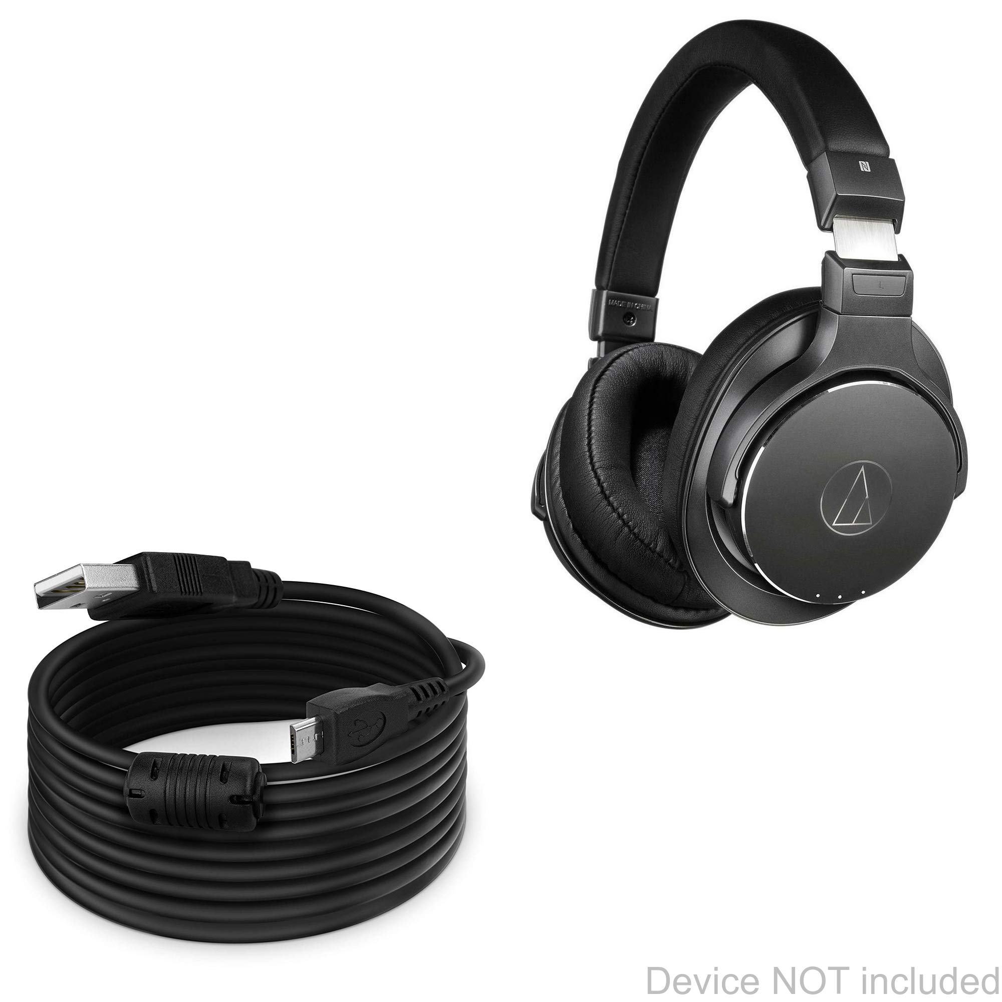 Premium 15ft Extra Long Audio-Technica ATH-DSR7BT Charging & Sync Cable - DirectSync Technology for Seamless Audio Transmission - Perfect for Home Studio, Gaming & Travel Use